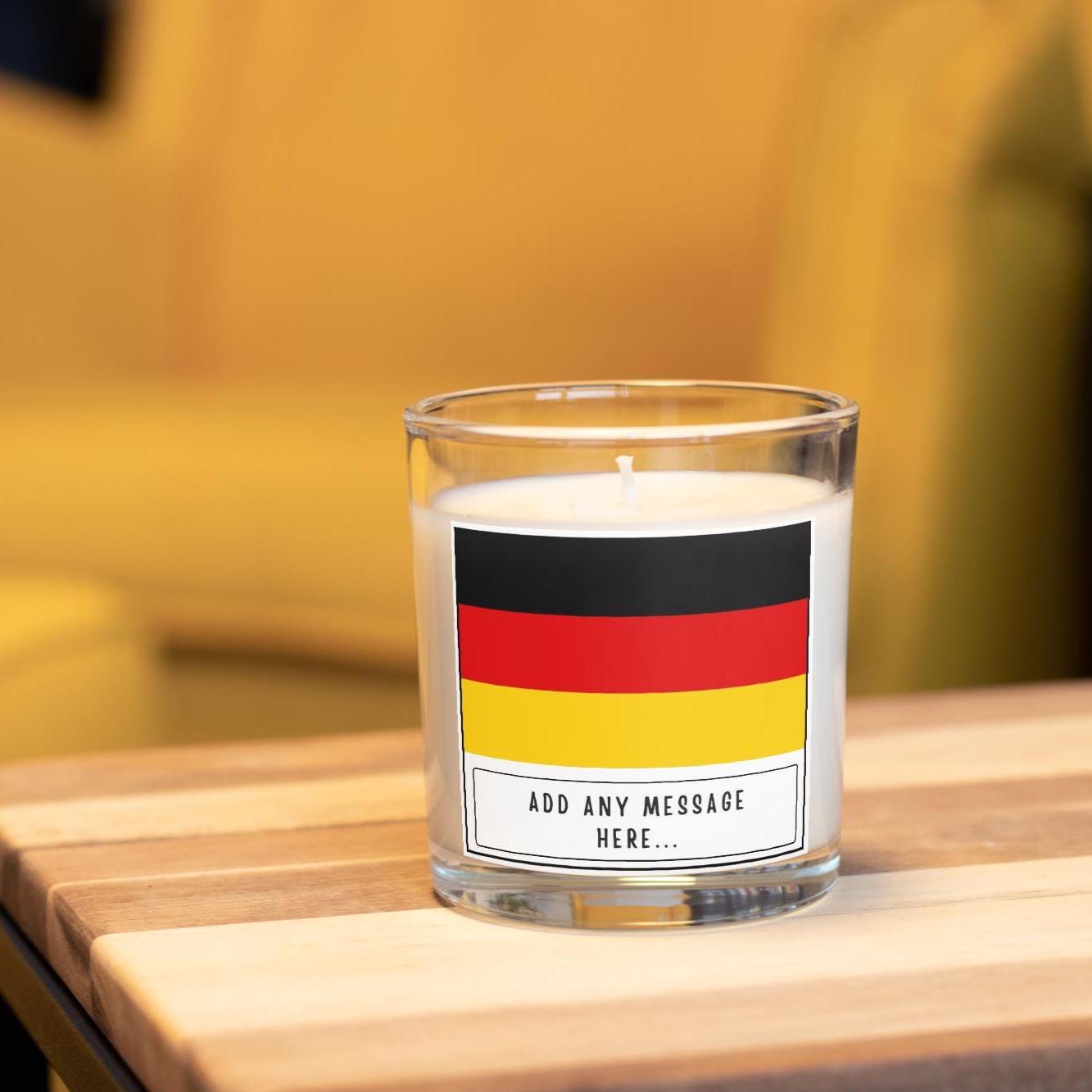 Germany Personalised Candle | German Flag Gift | German Message Gift | Germany Décor | Gift for German Friend | German Culture | German Gift Etsy