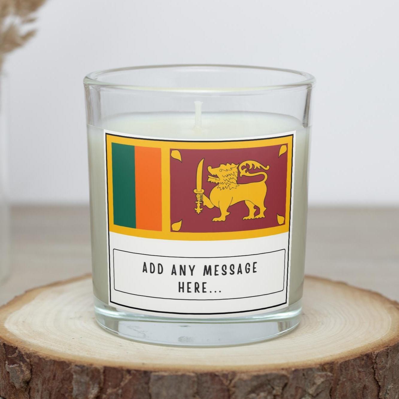 Sri Lanka Personalised Candle | Flag of Sri Lanka | Sri Lankan Flag | Gift for Sri Lankan | Sri Lankan Heritage | Sri Lankan Culture Candle Etsy