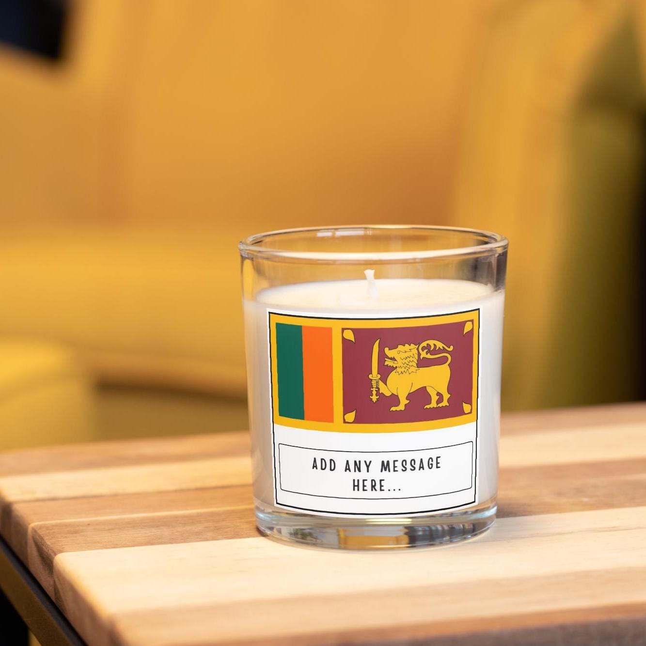 Sri Lanka Personalised Candle | Flag of Sri Lanka | Sri Lankan Flag | Gift for Sri Lankan | Sri Lankan Heritage | Sri Lankan Culture Candle Etsy