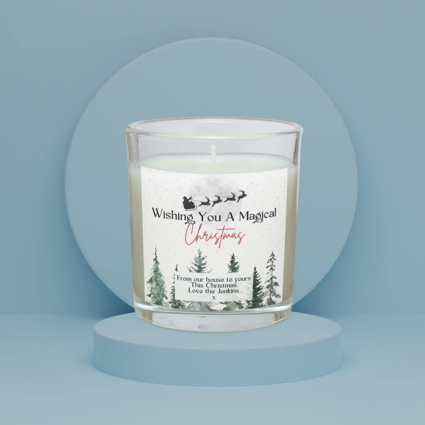 Wishing You a Magical Christmas Personalised Candle | Christmas Message Gift | Custom Message Candle | Xmas Decor | Christmas Countdown Gift Etsy