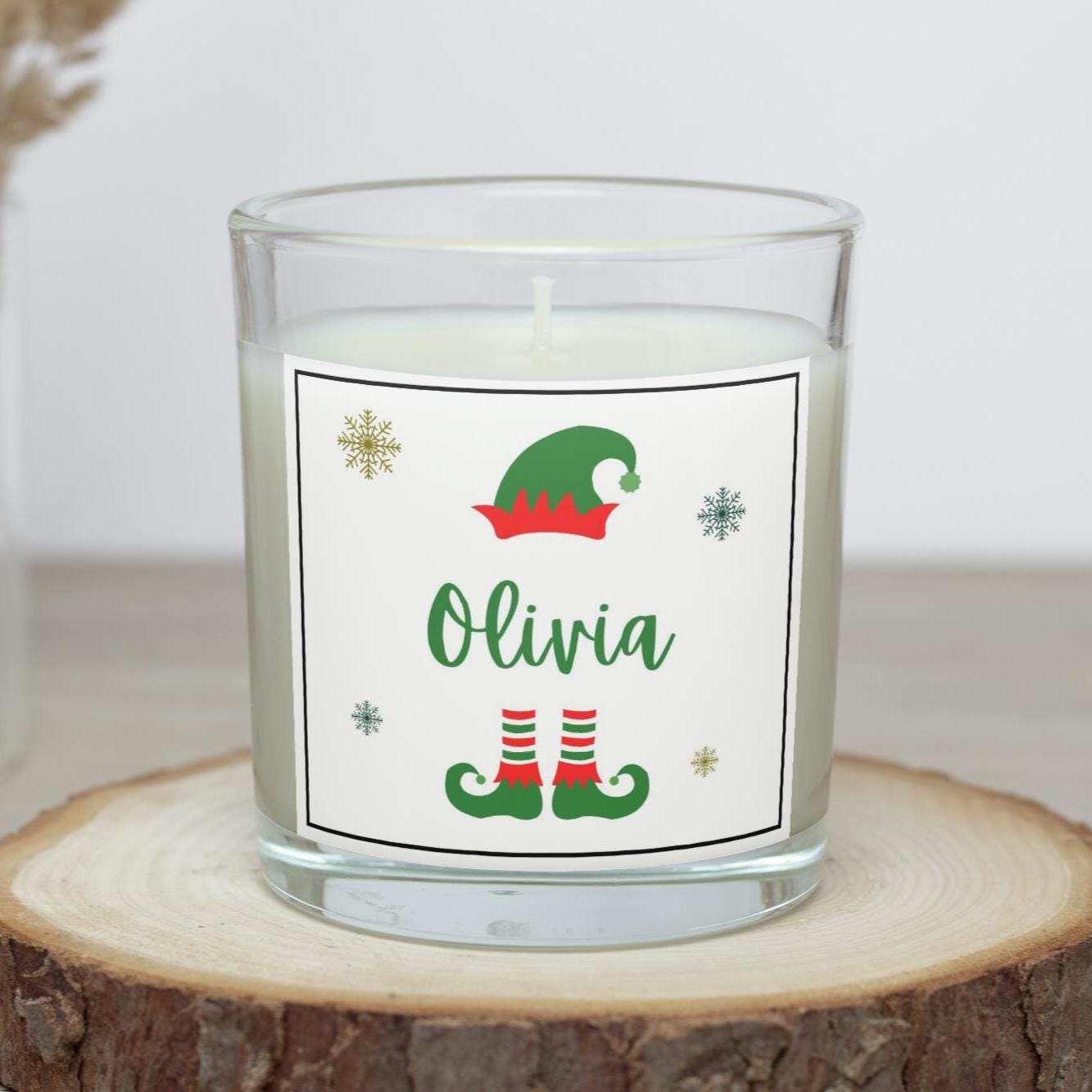 Christmas Name Personalised Candle | Custom Name Christmas Gift | Christmas Eve Box Ideas | Secret Santa | Christmas Countdown Candle Gift Etsy