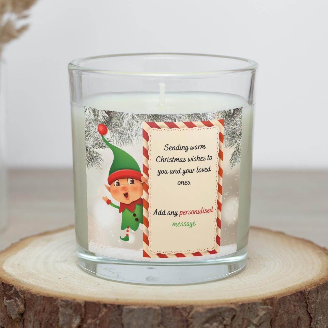 Christmas Message Personalised Candle | Fun Christmas Decoration | Cute Christmas Message Gift | Christmas Countdown Candle | Custom Candle Etsy
