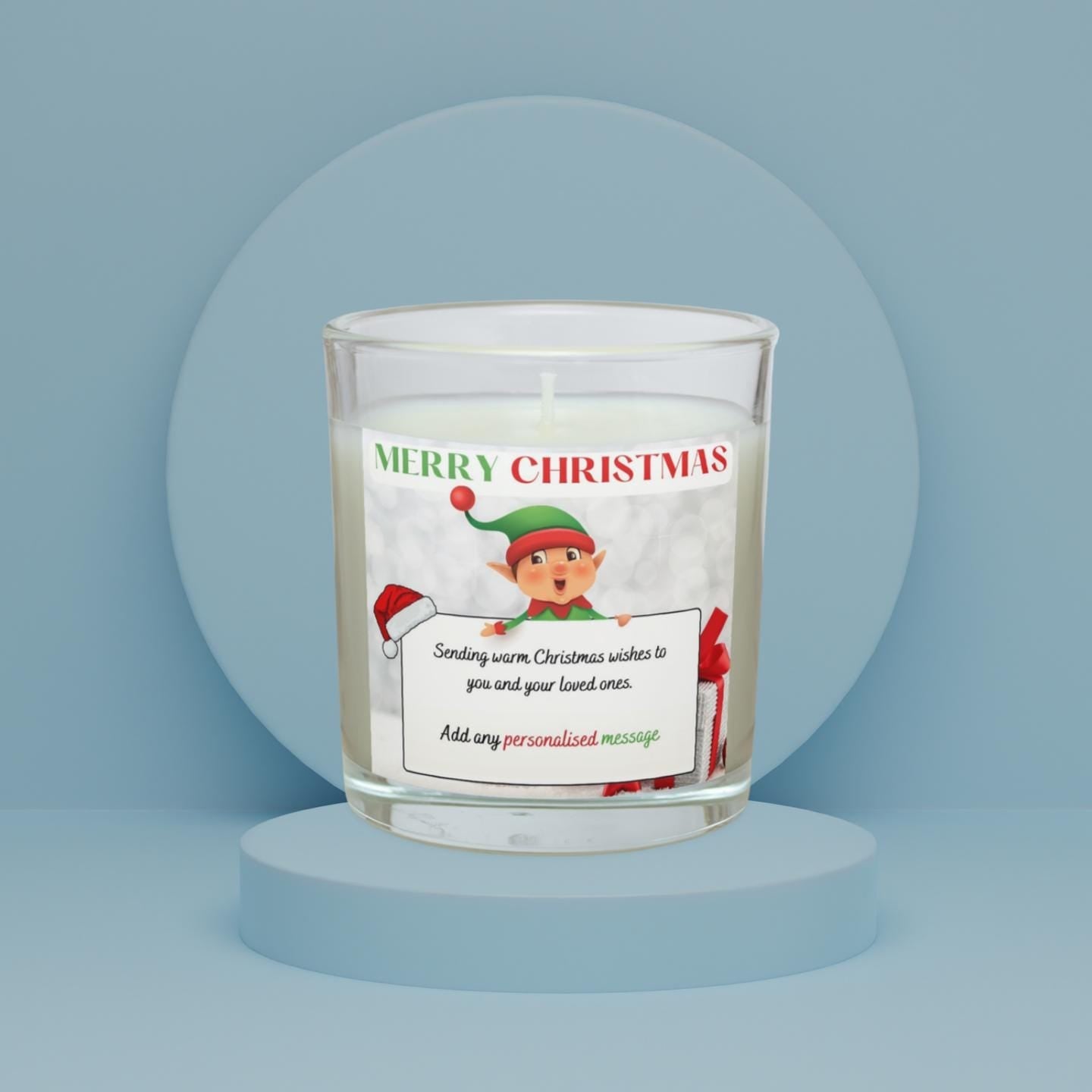 Festive Christmas Message Personalised Candle | Christmas Message Gift | Custom Festive Christmas Message | Secret Santa | Family Xmas Décor Etsy