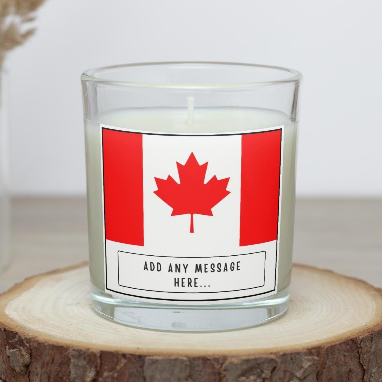 Canada Personalised Candle | Flag of Canada | Canadian Flag Gift | Custom Canadian Gift | Canada Expat | Canada Travel Gift | Canada Friend Etsy