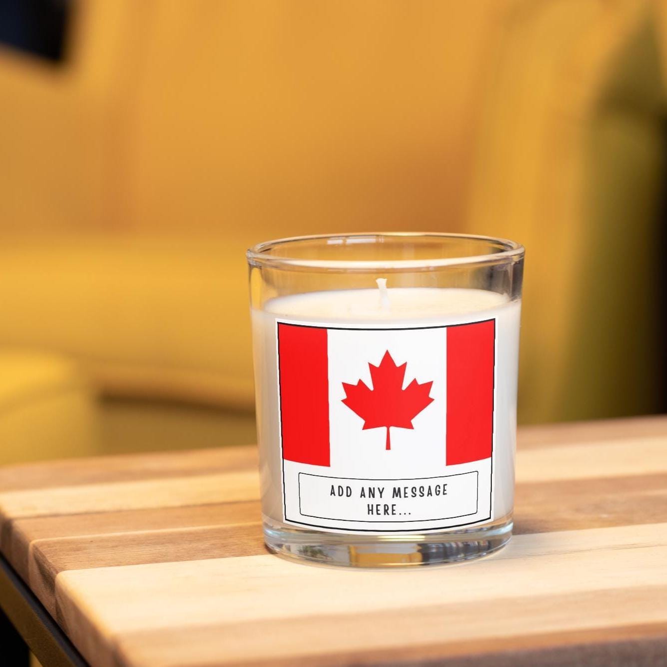 Canada Personalised Candle | Flag of Canada | Canadian Flag Gift | Custom Canadian Gift | Canada Expat | Canada Travel Gift | Canada Friend Etsy
