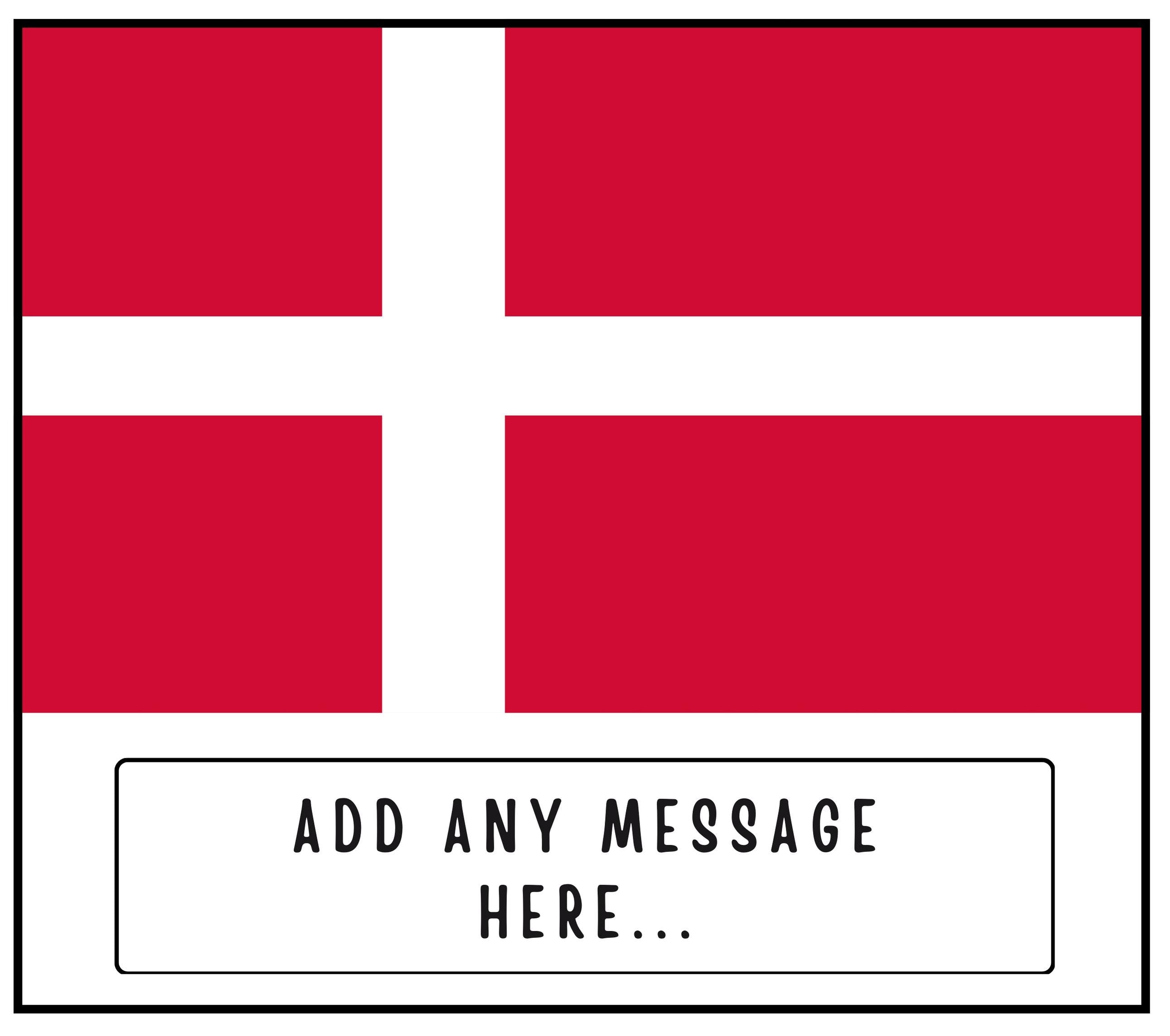Denmark Personalised Candle | Flag of Denmark | Danish Flag Gift | Custom Message Danish Gift | Danish Home Décor | Danish Friend | Family Etsy