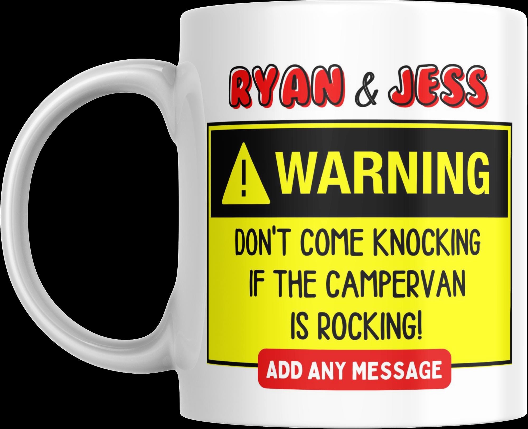 Funny Personalised Campervan Mug | Rude Vanlife Gift | Funny Warning Design | Custom Message | UK Motorhome Present | Novelty Gift Etsy