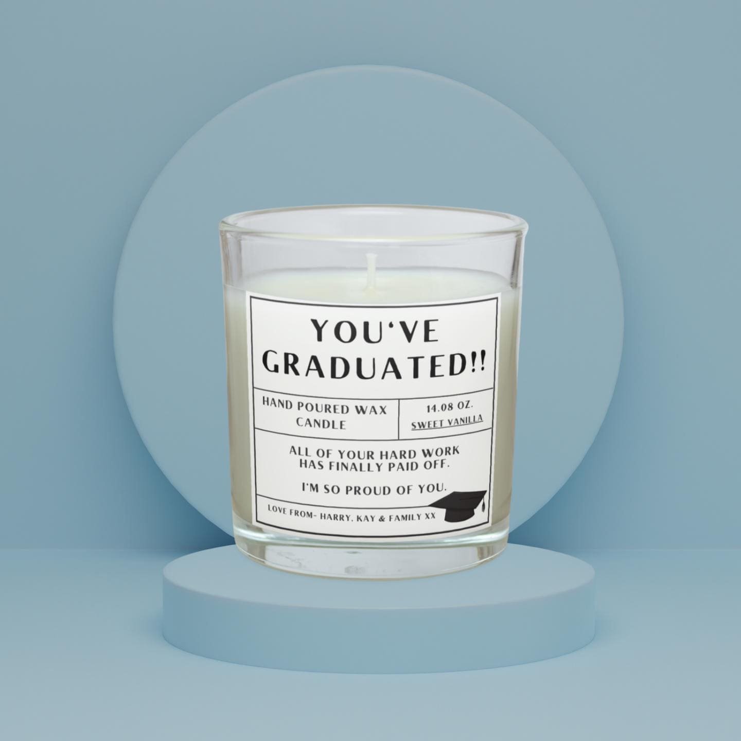 You've Graduated Personalised Candle | Graduation Gifts | Gifts for University Students | Congratulations Graduation Gift | Well Done Gifts Etsy