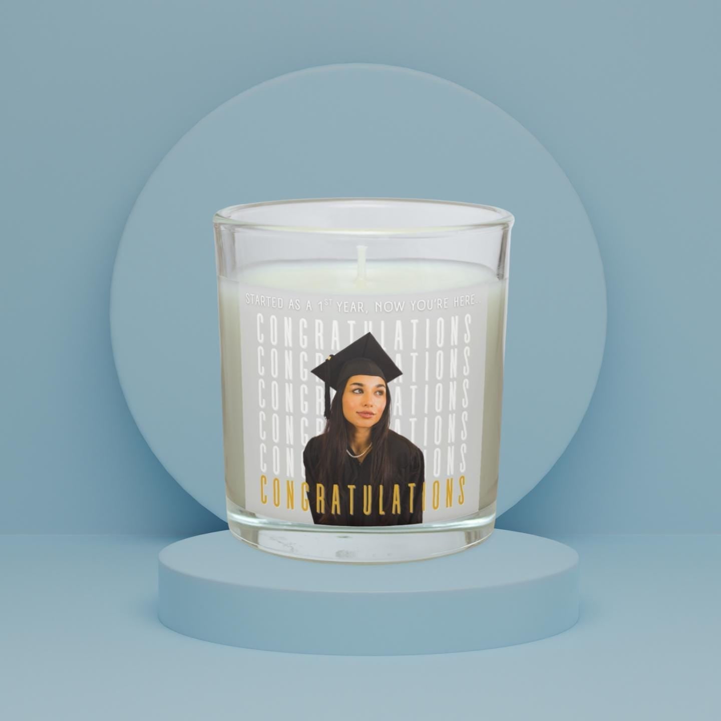Congratulations Graduation Photo Personalised Candle | Graduation Congratulations Gift | Cap & Gown Photo Gift | Thoughtful Graduation Gift Etsy