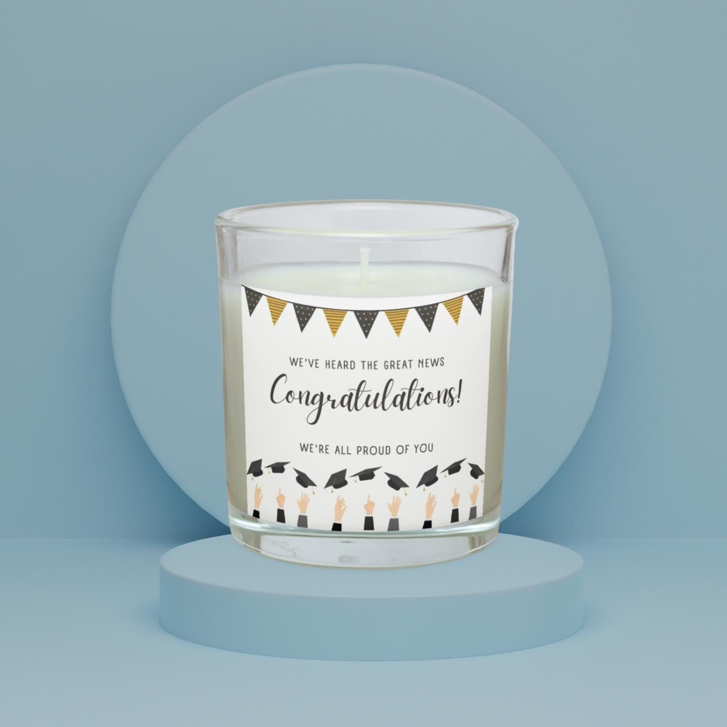 Congratulations Graduate Personalised Candle | Graduation Gift with Message | Custom Graduation Décor | Gift for Uni Graduate | Graduation Etsy