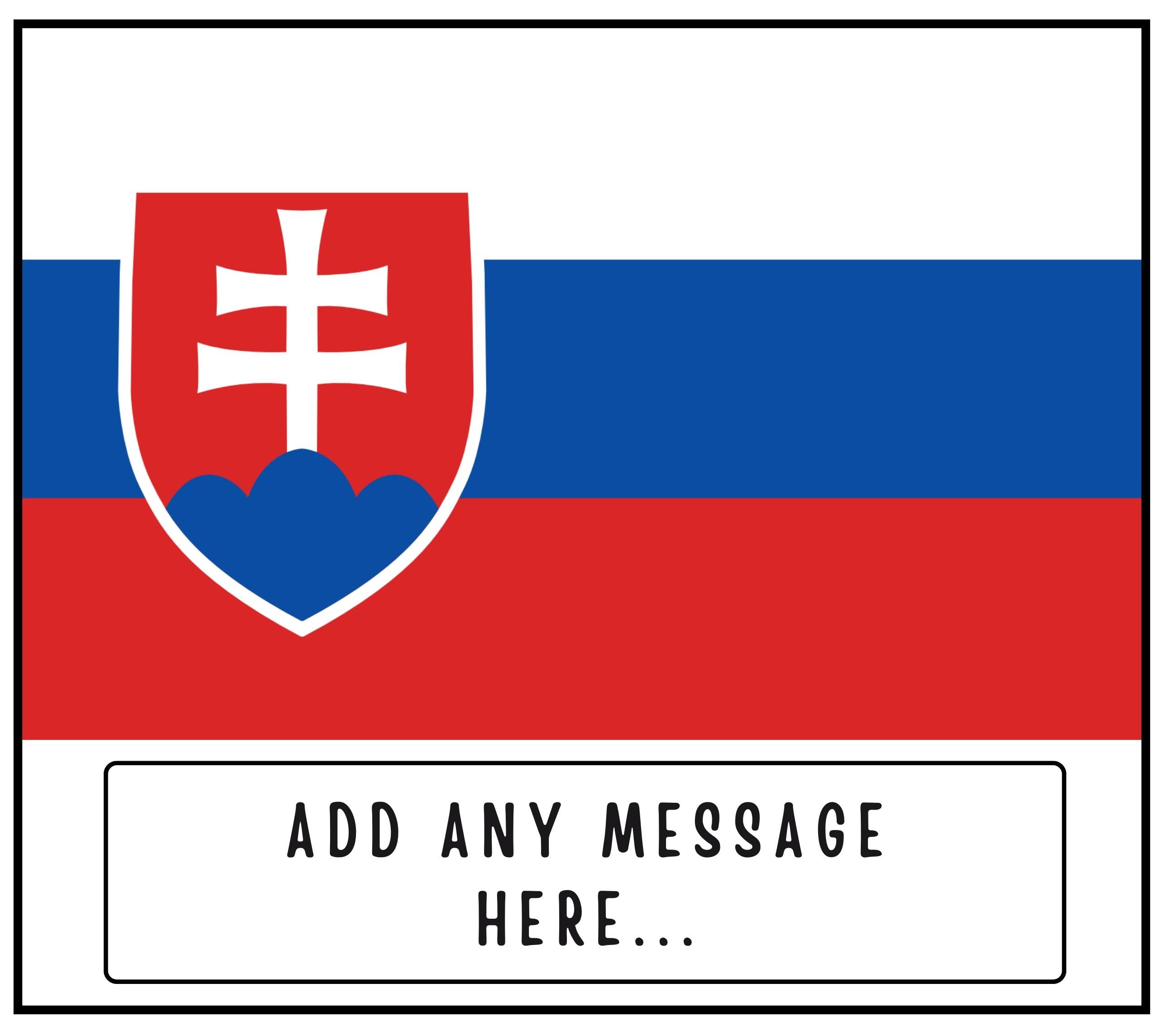 Slovakia Personalised Candle | Flag of Slovakia | Slovak Flag Message Candle | Gift for Slovak | Slovakia Home Decor | Slovak Message Gift Etsy