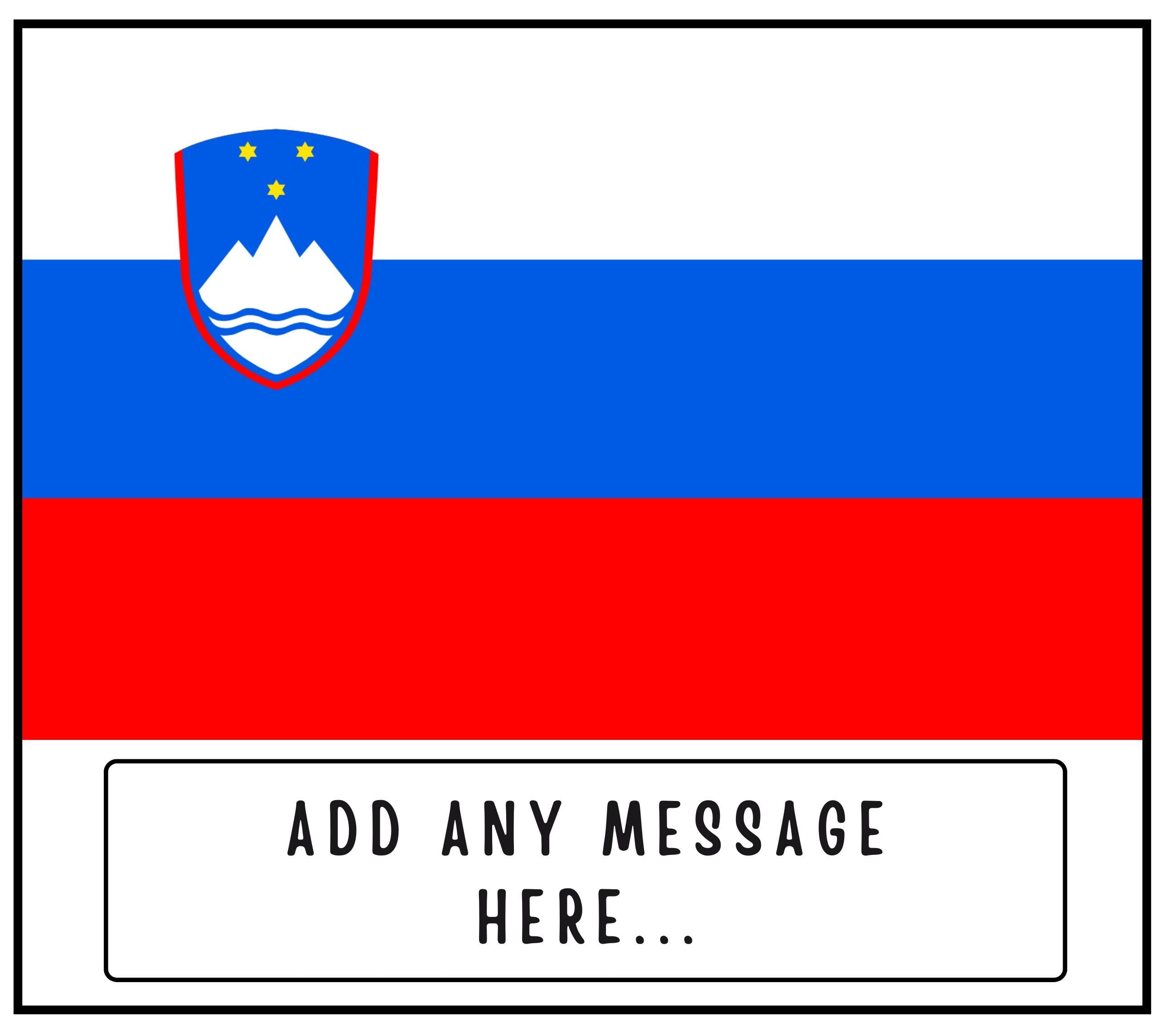 Slovenia Personalised Candle | Flag of Slovenia | Slovenian Flag | Custom Slovenian Message Gift | Slovenian Home Decor | Slovenia Culture Etsy