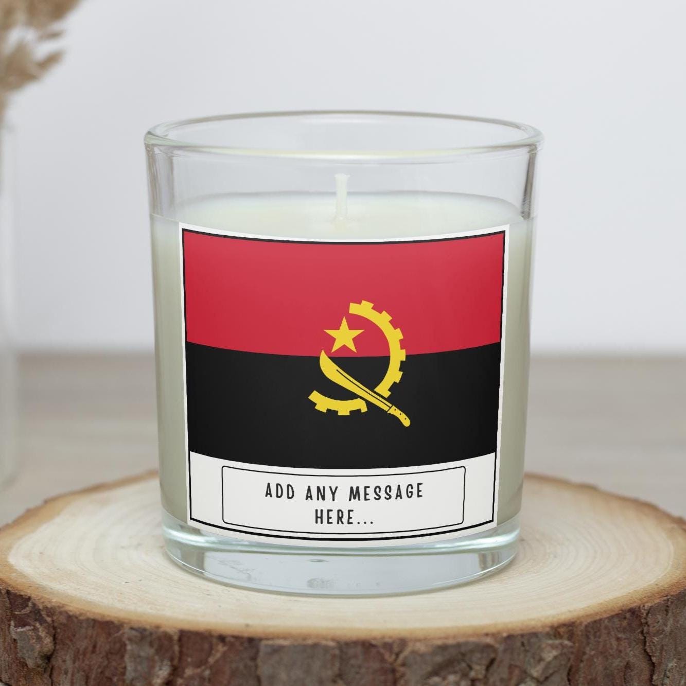 Angola Personalised Candle | Angola Flag Gift | Angolan Flag Gift | Custom Angola Gift | Gift for Angolan | Angola Home Decor | Angola Home Etsy