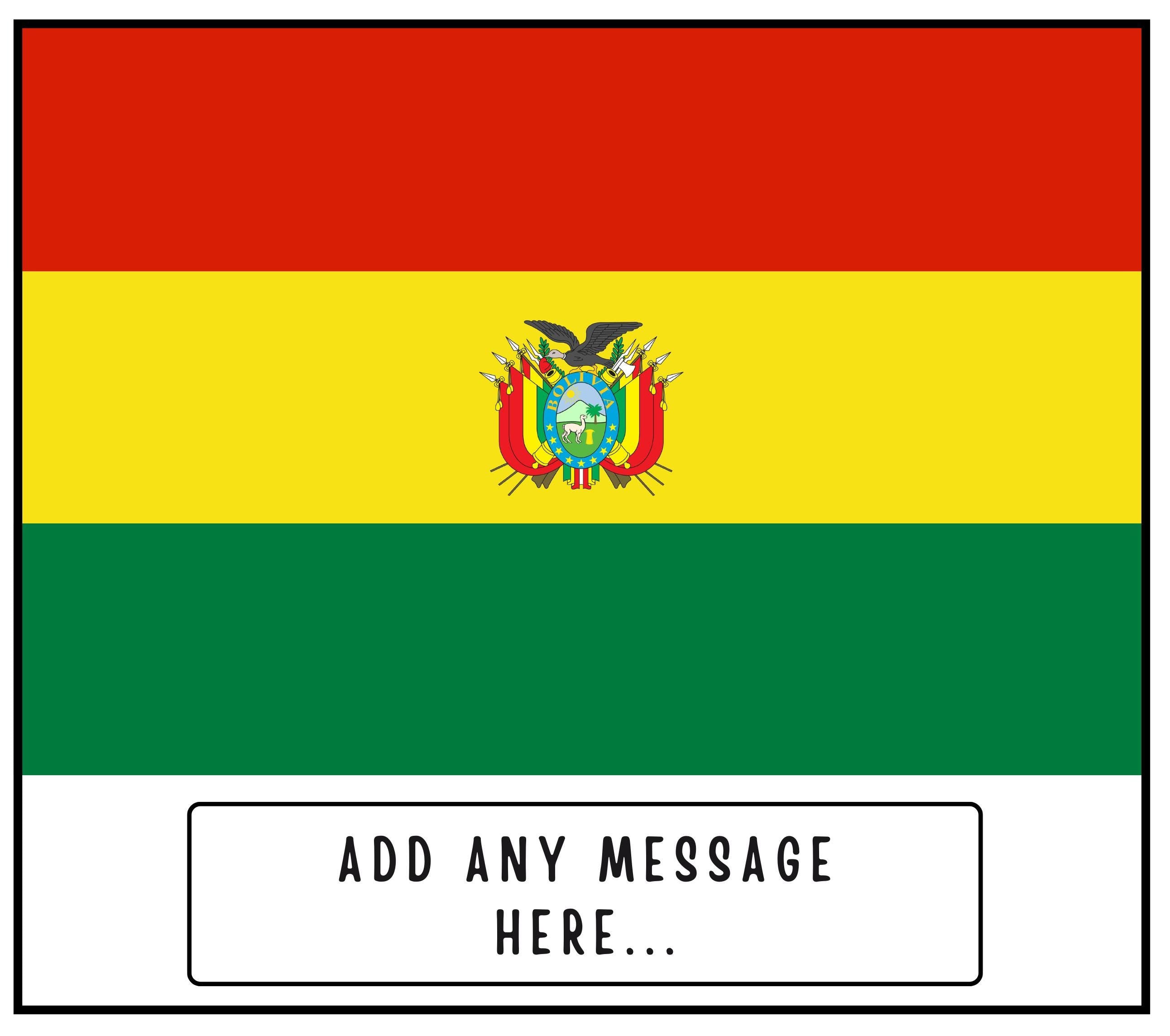 Bolivia Personalised Candle | Flag of Bolivia | Bolivian Flag Candle | Custom Bolivian Message Gift | Gift for Bolivian | Bolivia Home Decor Etsy