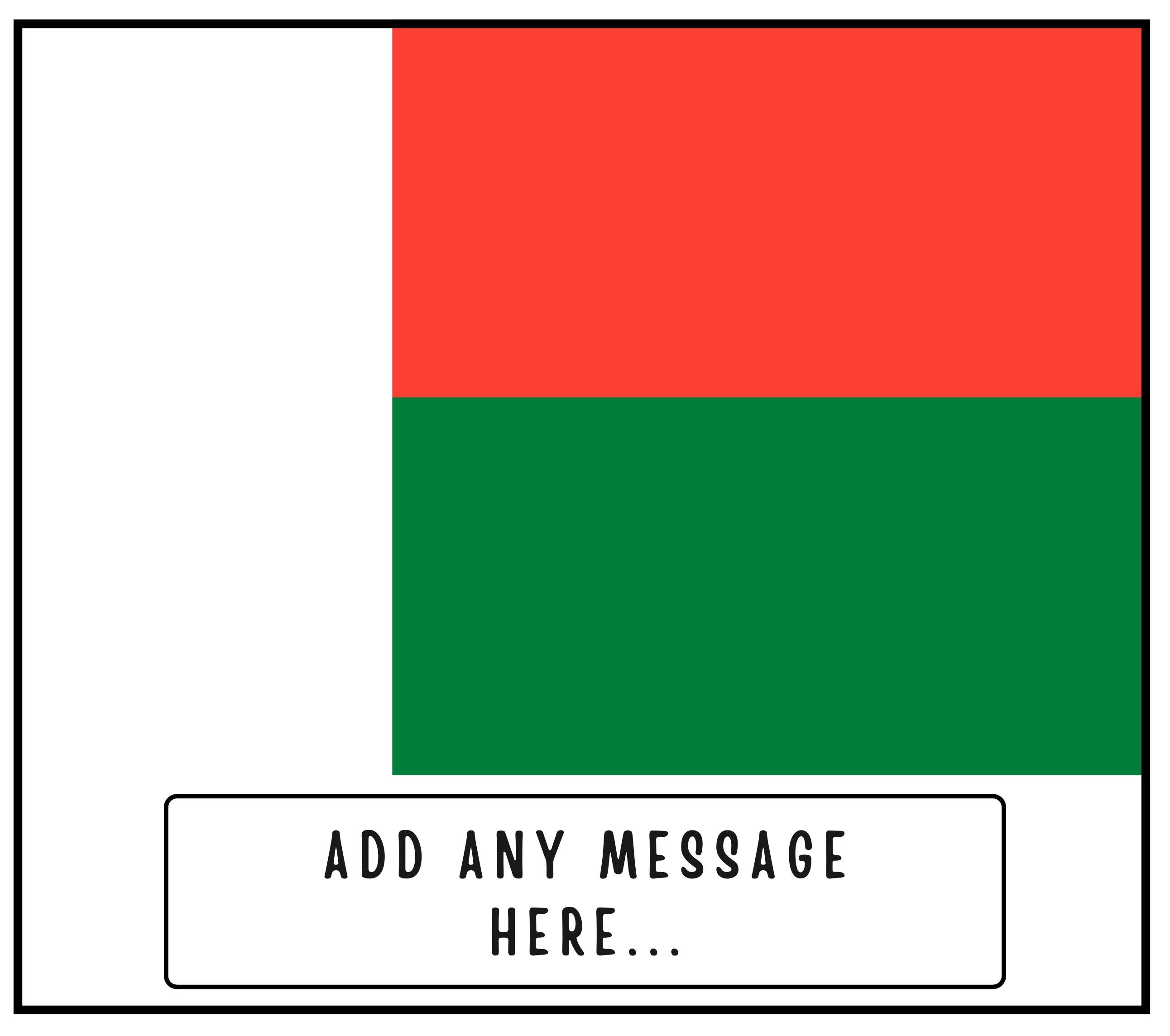 Madagascar Personalised Candle | Flag of Madagascar | Malagasy Flag Candle | Custom Malagasy Message | Gift for Malagasy | Madagascar Decor Etsy