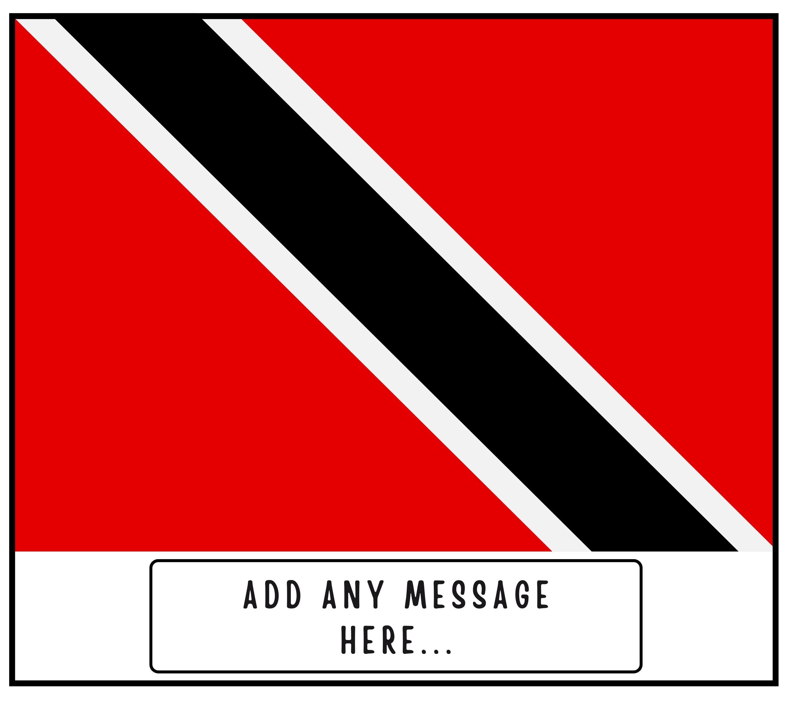 Trinidad & Tobago Flag Personalised Candle | Flag of Trini | Custom Caribbean Message Gift | Gift for Trini | Trinidad and Tobago Home Decor Etsy