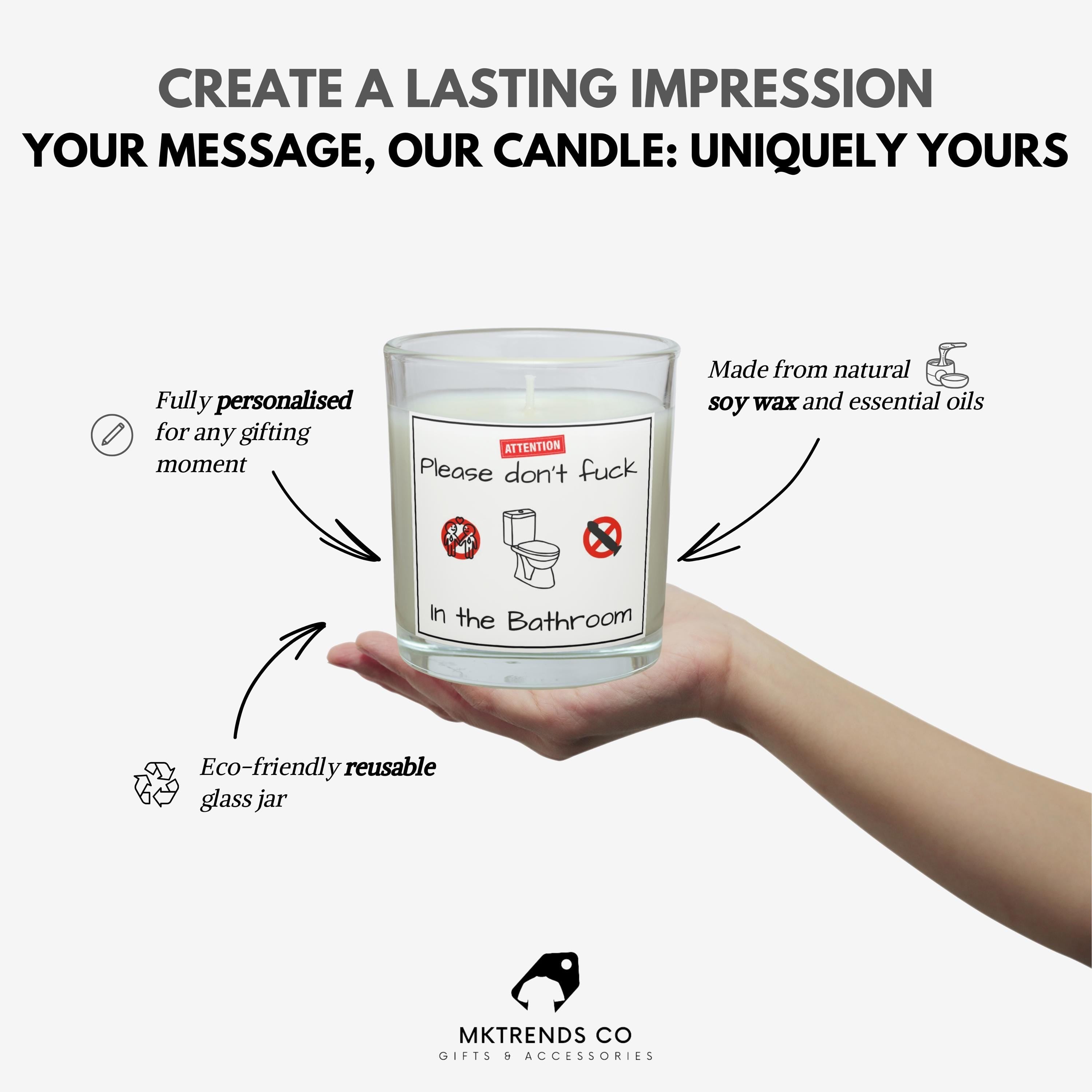 Funny No Sex in the Bathroom Personalised Candle | Funny Housemate Gift | House Party Décor | Cheeky Adult Humour | Funny House Rules Gift Etsy