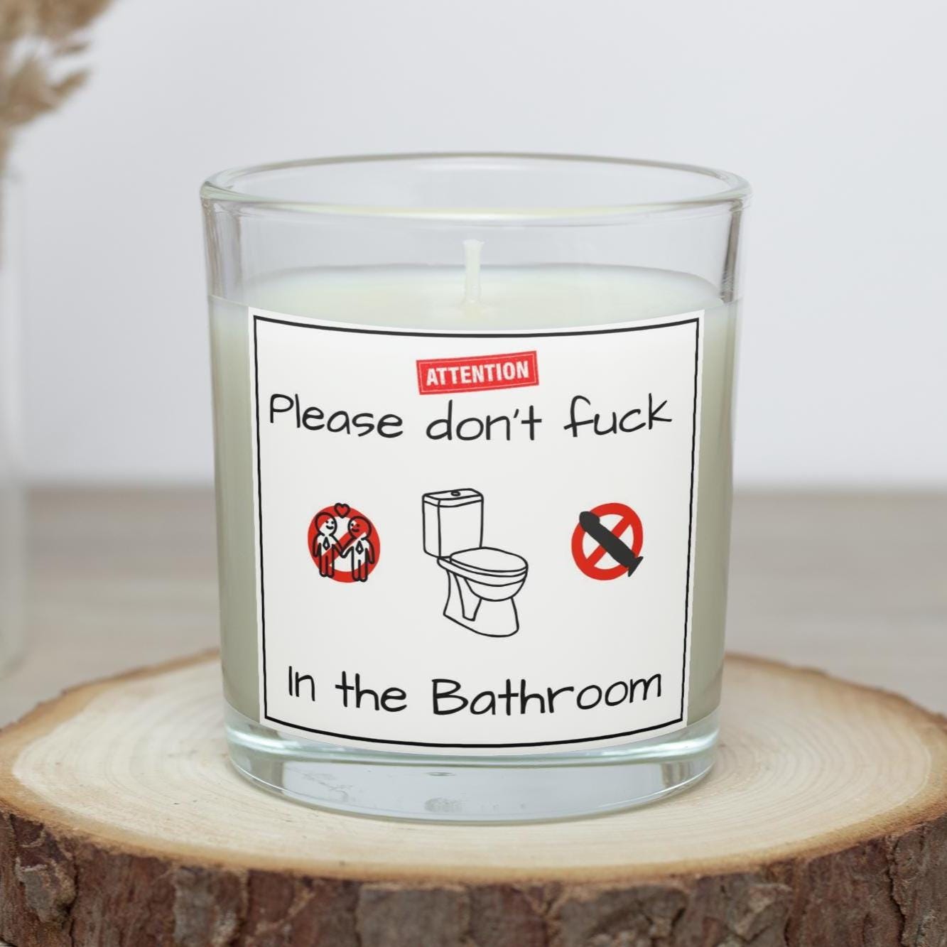 Funny No Sex in the Bathroom Personalised Candle | Funny Housemate Gift | House Party Décor | Cheeky Adult Humour | Funny House Rules Gift Etsy