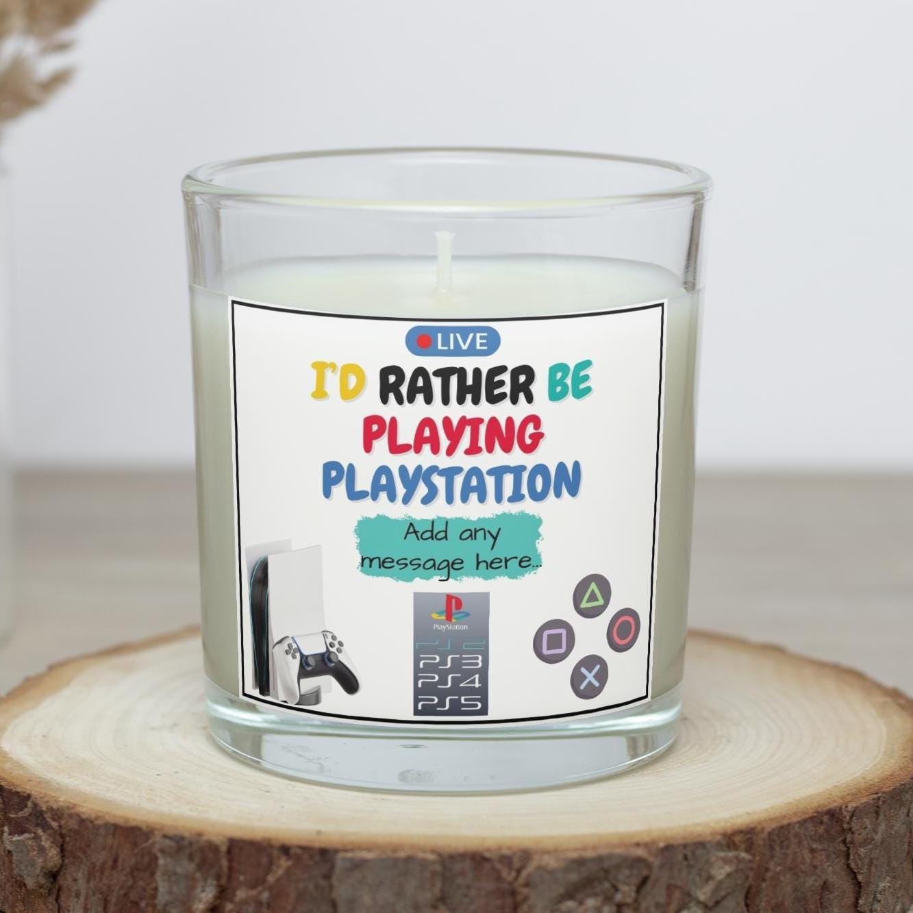 PlayStation Gaming Gift | PlayStation Personalised Candle | Gift for PlayStation Gamers | PS5 Gaming Gift | PS Console Gift | Gamer Message Etsy