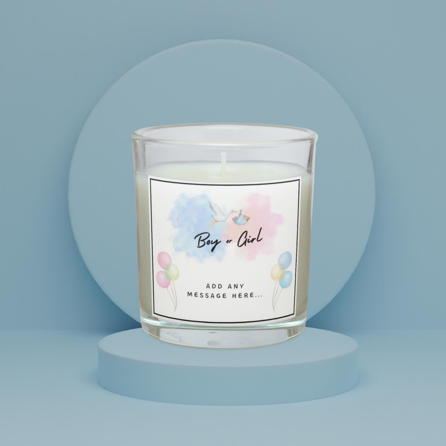 Gender Reveal Personalised Candle | Boy or Girl | Baby Shower Gifts | Expecting Parents Gifts | Gender Reveal Gift | Baby Reveal Party Décor Etsy