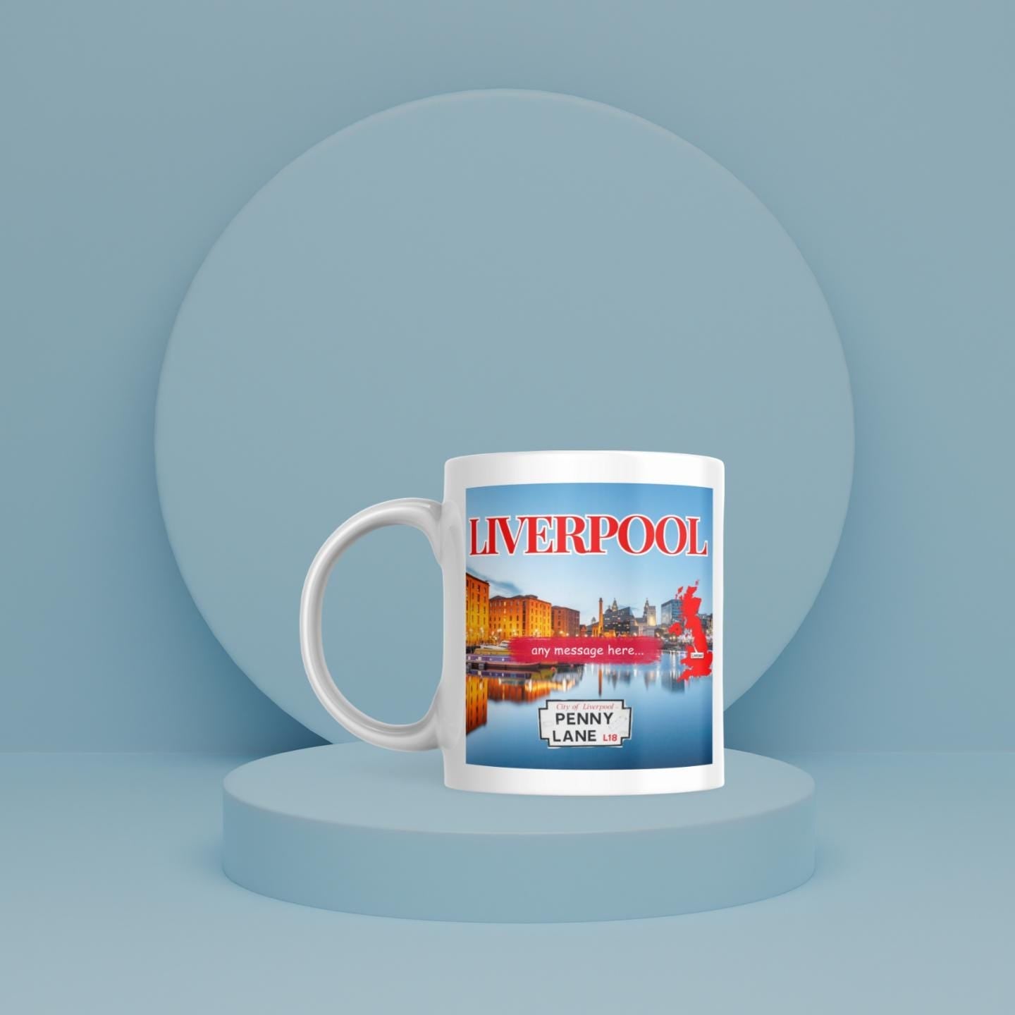 Personalised Liverpool Mug | Custom Message | Scouse Pride Gift | Liverpool | Novelty | Scouse | Coffee Cup | Gift For Scousers | Penny Lane Etsy