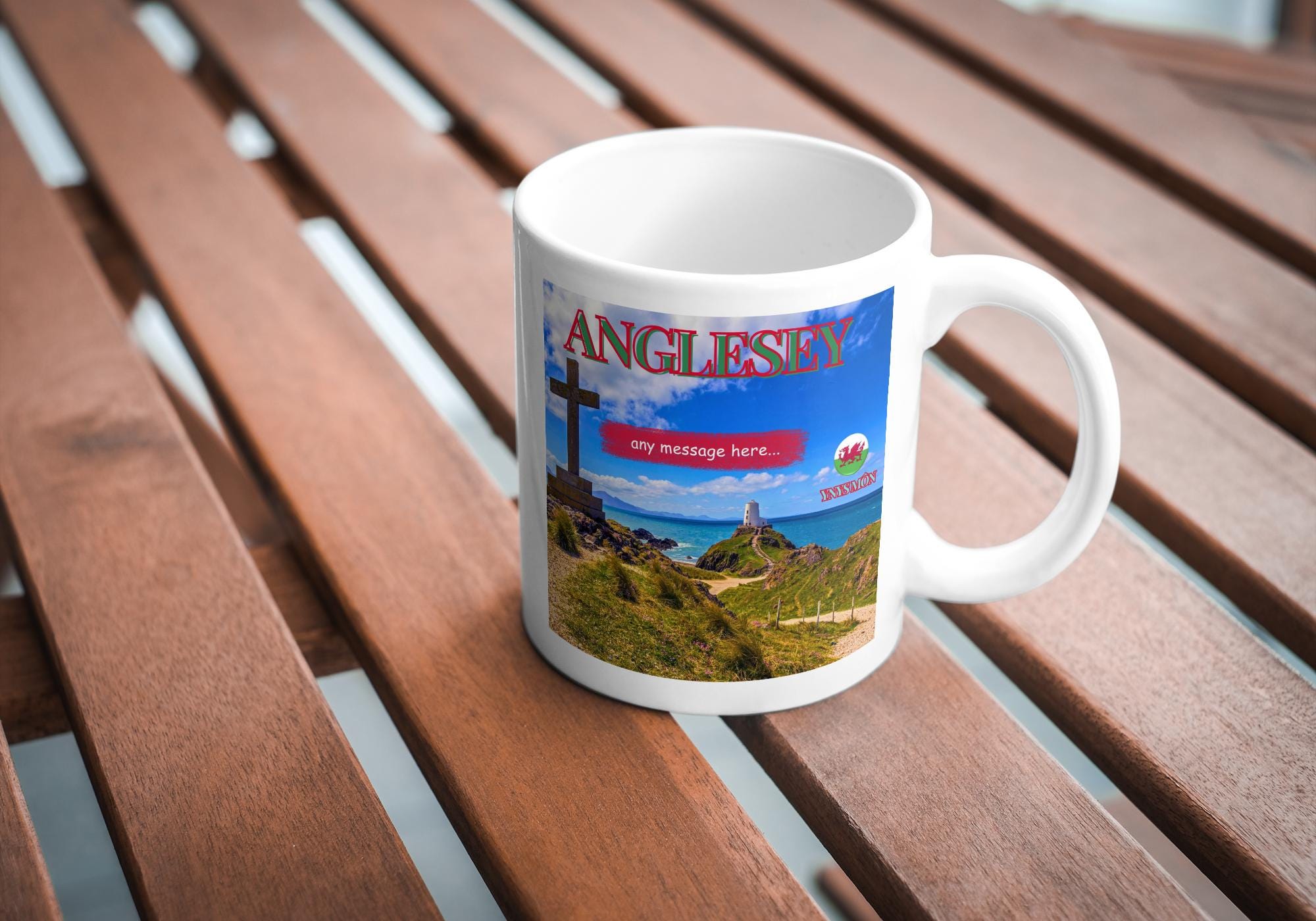 Personalised Anglesey Mug | Custom Ynys Môn Gift | Welsh Coastal Mug | Lighthouse Coffee Cup | Wales Souvenir | Gift for Him or Her Etsy