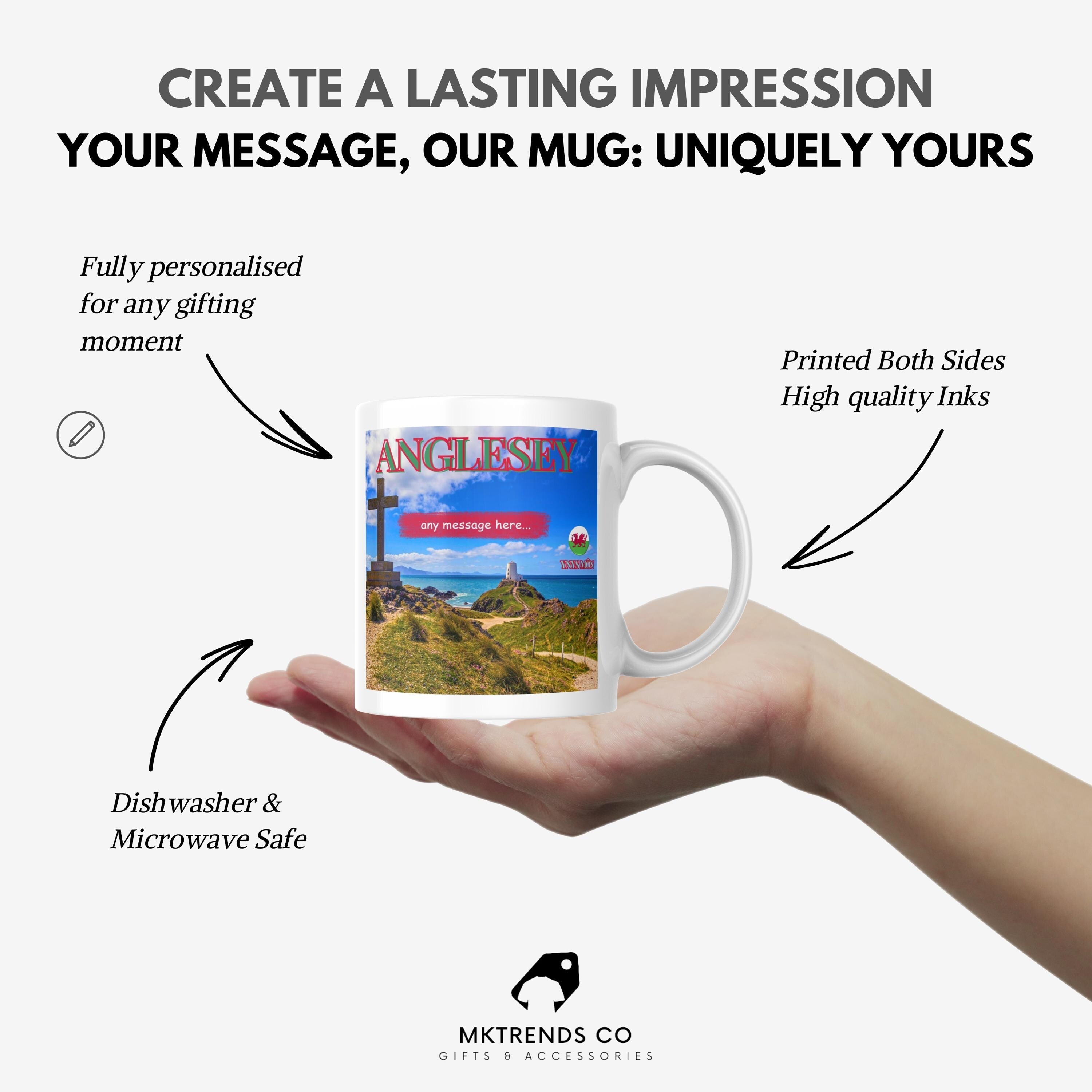 Personalised Anglesey Mug | Custom Ynys Môn Gift | Welsh Coastal Mug | Lighthouse Coffee Cup | Wales Souvenir | Gift for Him or Her Etsy