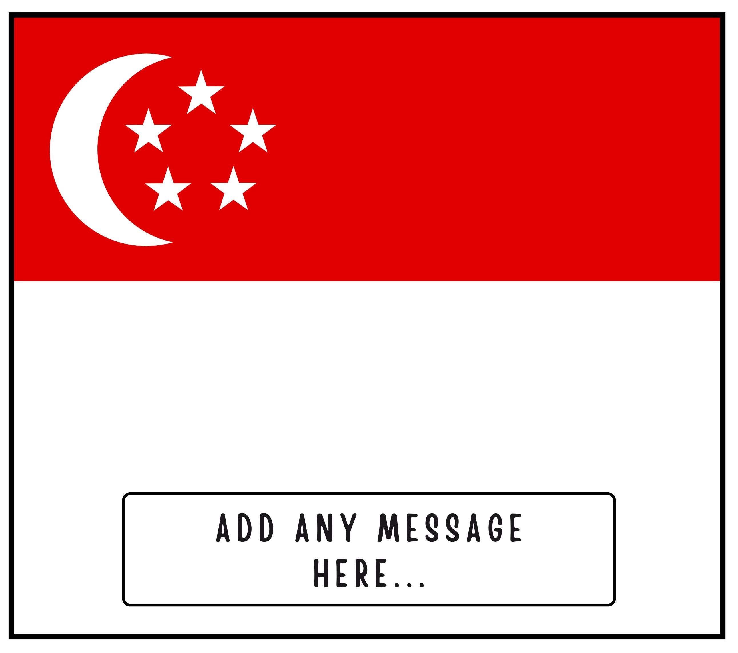 Singapore Personalised Candle | Flag of Singapore | Gift for Singaporean Friend | Singapore Home Décor | Hari Merdeka | Custom Message Gifts Etsy