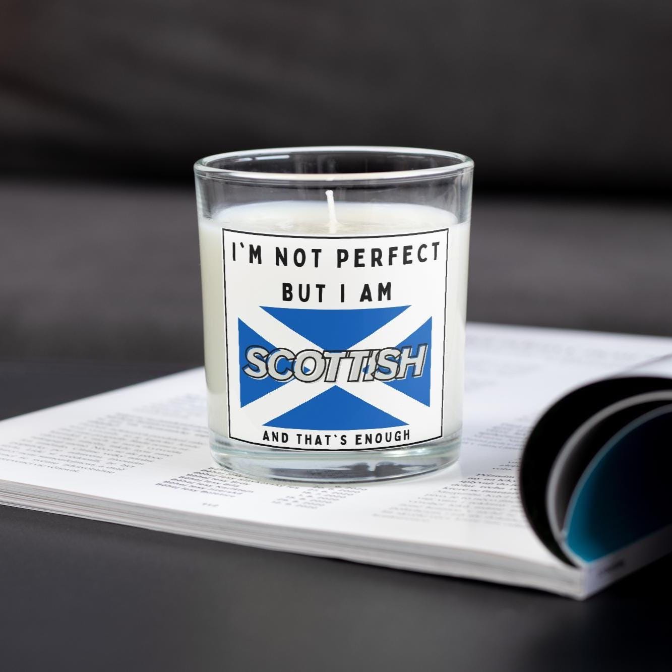 Proud to be Scottish Personalised Candle | Scotland Flag | Custom Message Scottish Gift | Patriotic Scotland Soy Wax Candle Gift Etsy