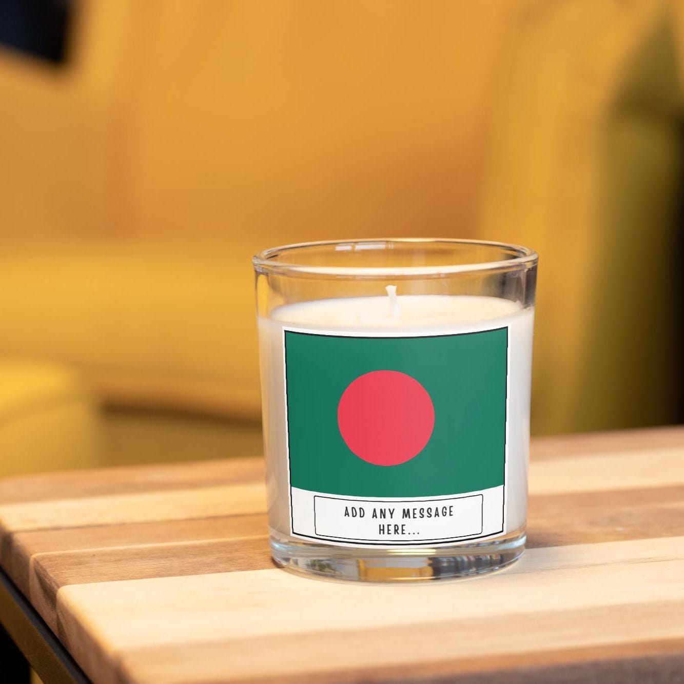 Bangladesh Personalised Candle | Flag of Bangladesh | Bangladeshi Flag Gift | Bengali Gift | Custom Bengali Gift | Bengali Flag Home Décor Etsy