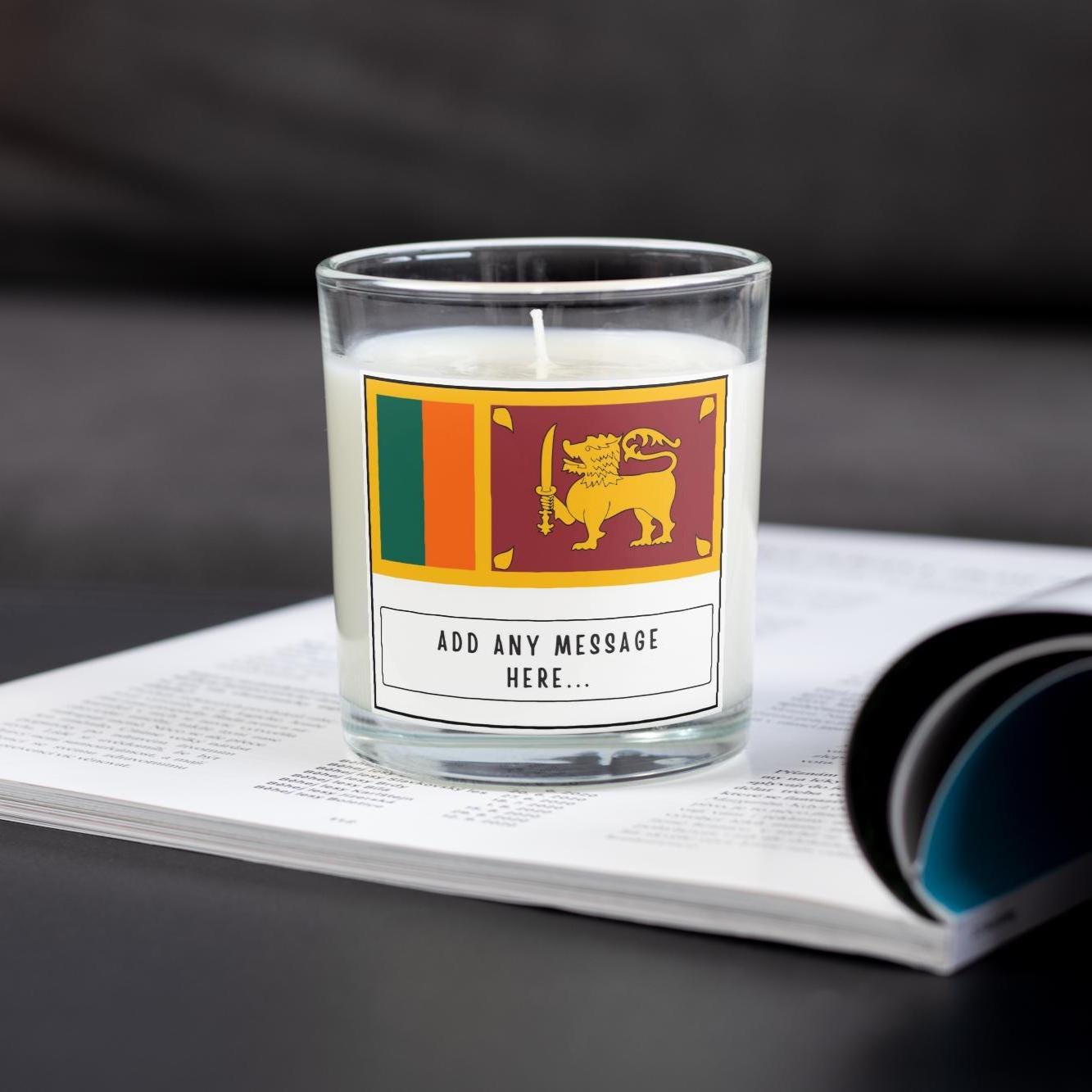 Sri Lanka Personalised Candle | Flag of Sri Lanka | Sri Lankan Flag | Gift for Sri Lankan | Sri Lankan Heritage | Sri Lankan Culture Candle Etsy