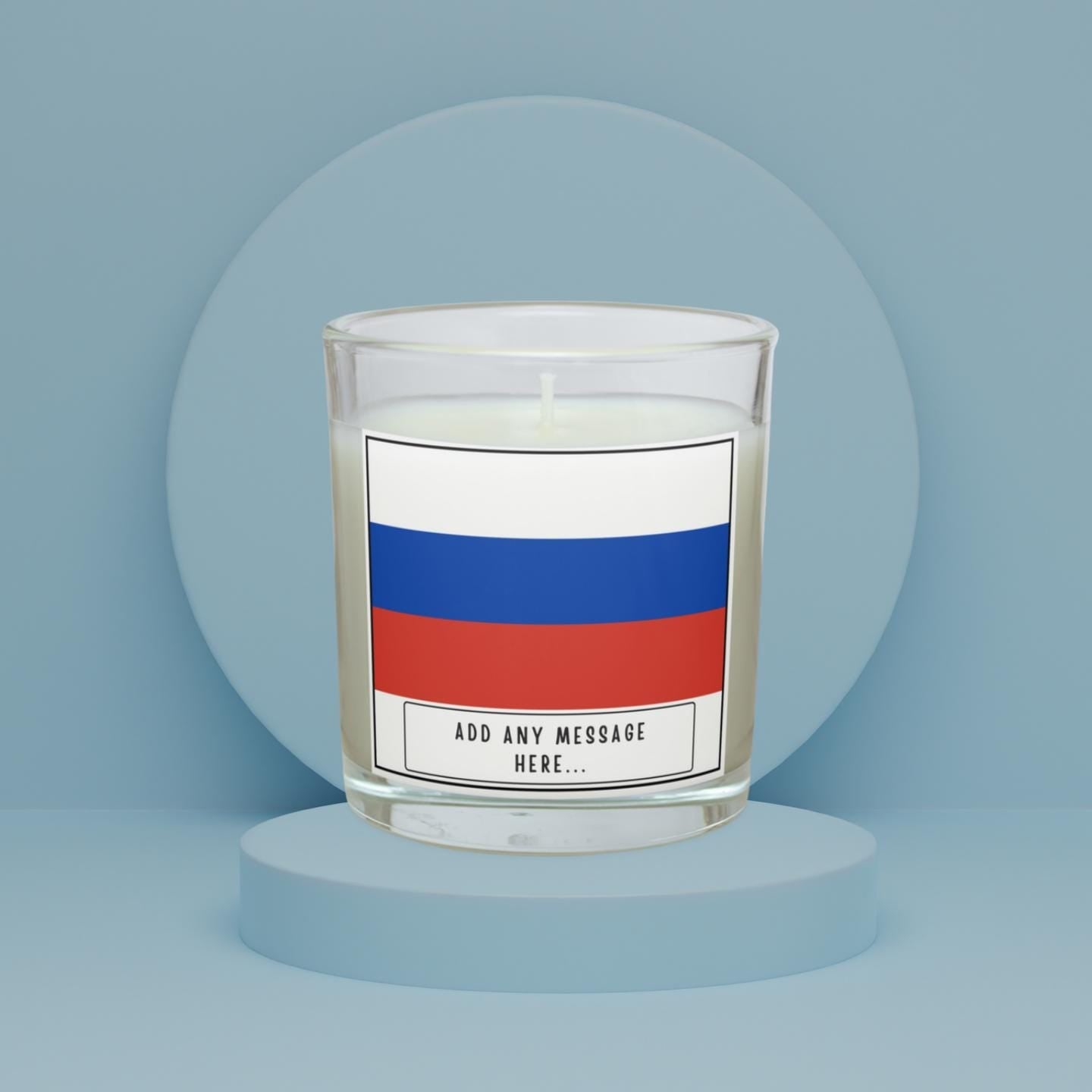 Russia Personalised Candle | Flag of Russia | Russian Flag | Gift for Russian | Custom Russia Message Gift | Russian Home Décor Candle Gift Etsy