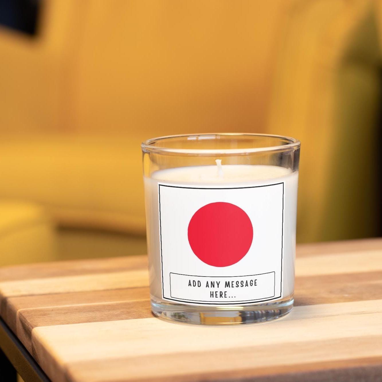 Japan Personalised Candle | Flag of Japan | Japanese Flag Candle | Gift for Japanese | Custom Japanese Gift | Japan Home Décor | Japan Gift Etsy