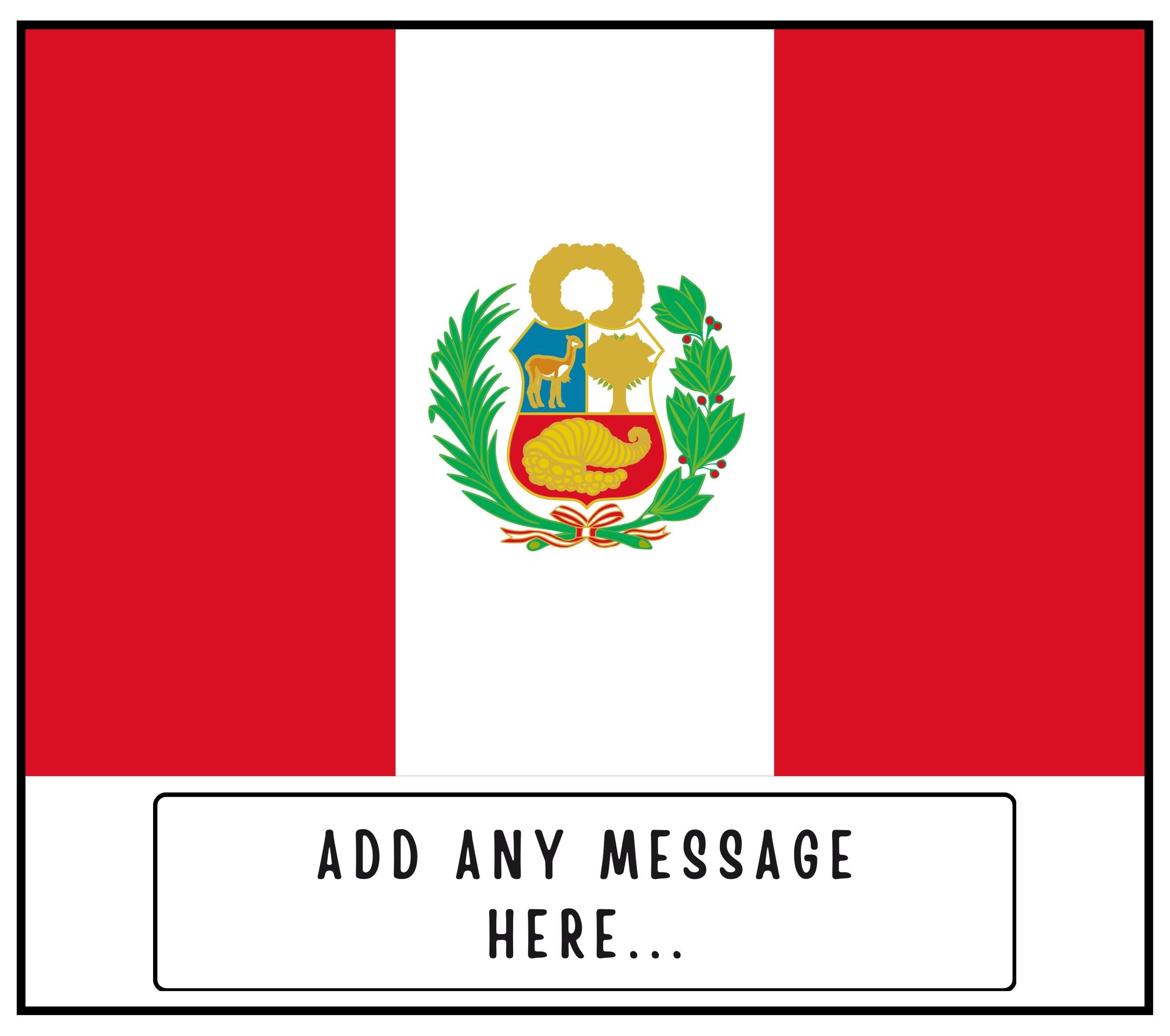 Peru Personalised Candle | Flag of Peru | Peruvian Flag | Custom Message Peru | Gift for Peruvian | Custom Message Peru | Peru Home Decor Etsy