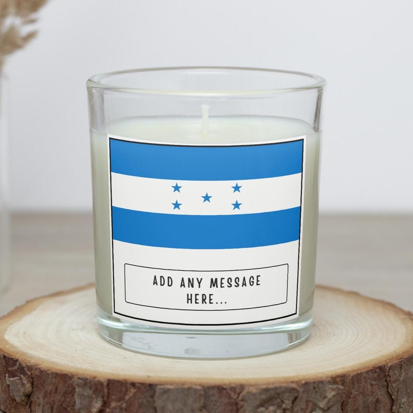 Honduras Personalised Candle | Flag of Honduras | Honduran Flag | Custom Honduras Candle | Gift for Honduran | Honduras Home Decor Candle Etsy
