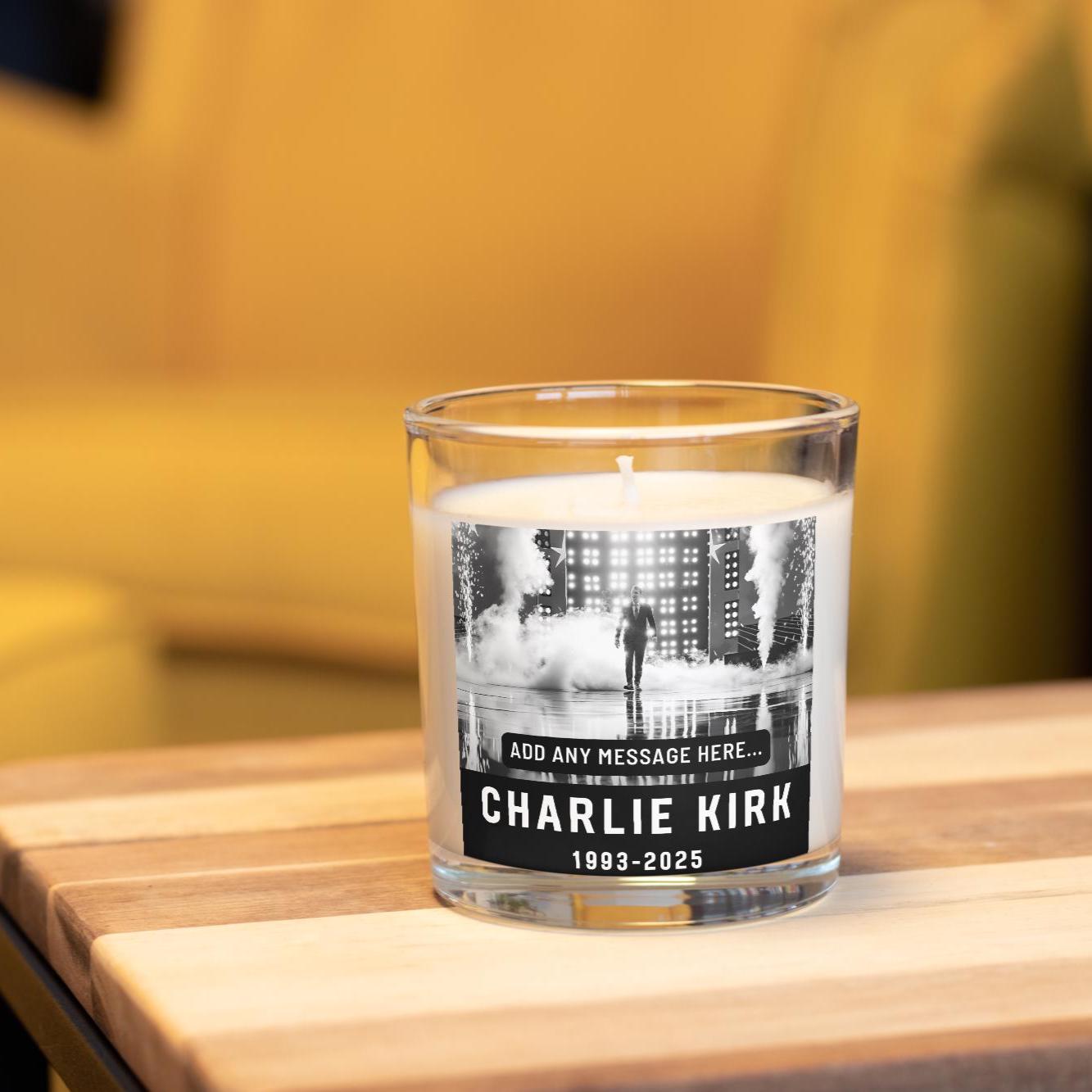Charlie Kirk Remembrance Personalised Candle | In Memory of Charlie Kirk | Charlie Kirk Custom Message | Celebrate Charlie Kirk's Life Gift Etsy