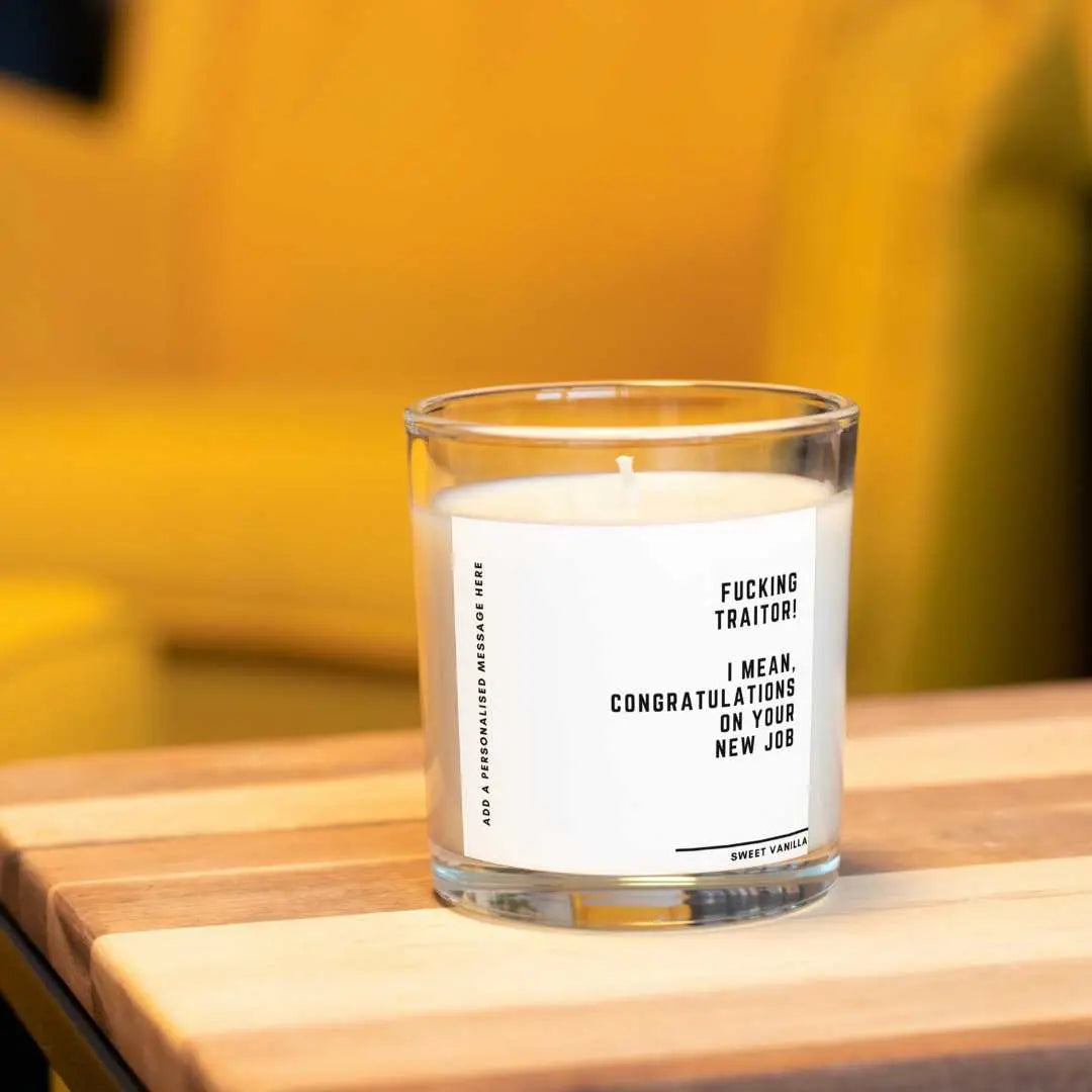 Personalised New Job Candle New Job Candle Novelty MKTrends Co