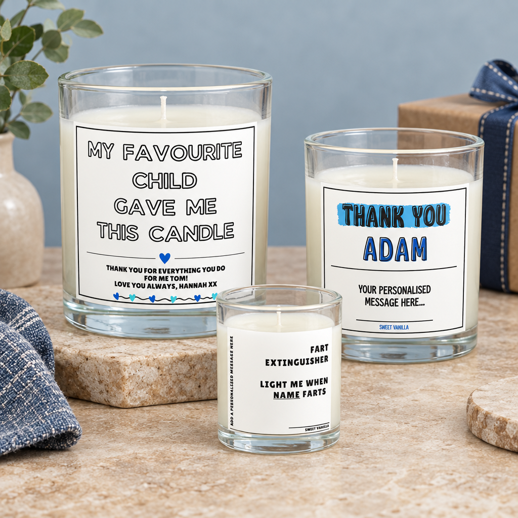 Dad Personalised Candles revised collection image