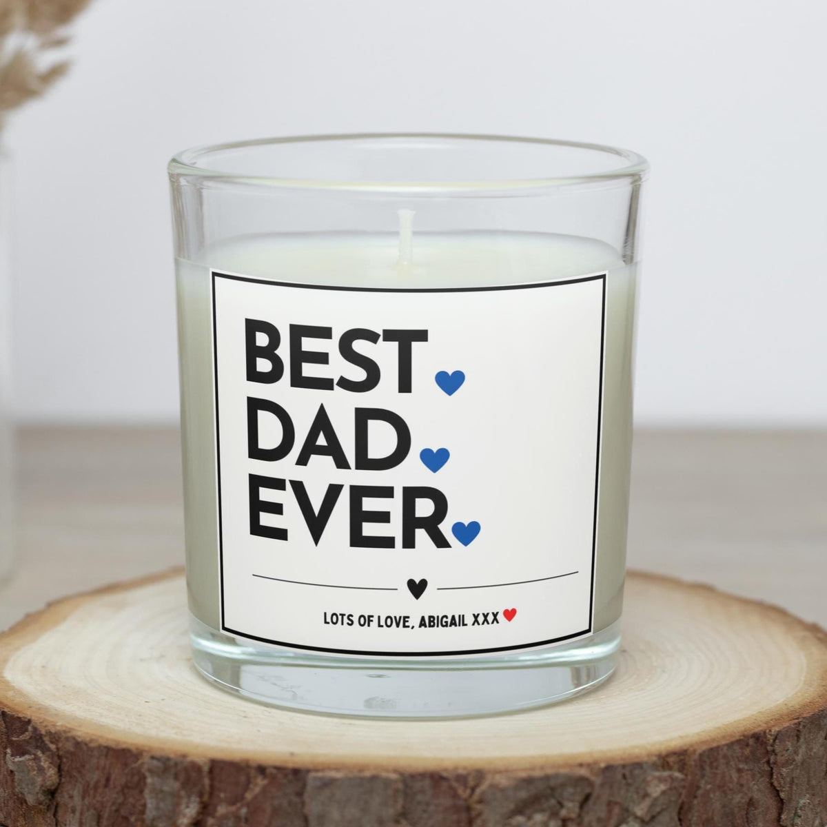 Best Dad Ever Candle – Personalised Message