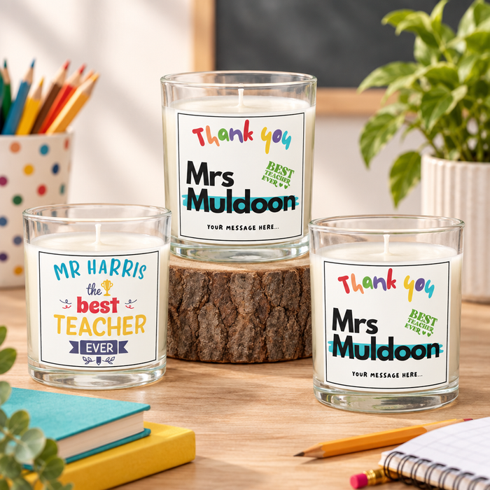 Teacher Personalised Candles