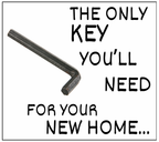Funny New Home Candle – The Only Key You'll Need Allen Key Gift
