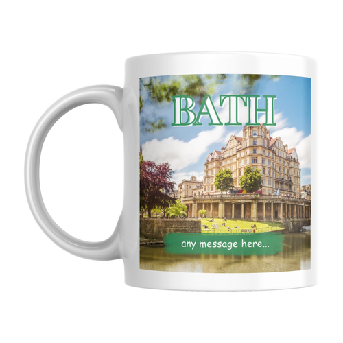 Personalised Bath Mug — original left-handle view on a pure white background