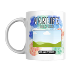 Personalised Vanlife Photo Mug — original left-handle view on a pure white background