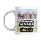 Funny Personalised Vanlife Mug — original left-handle view on a pure white background