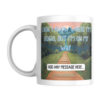 Personalised Vanlife Mug — original left-handle view on a pure white background