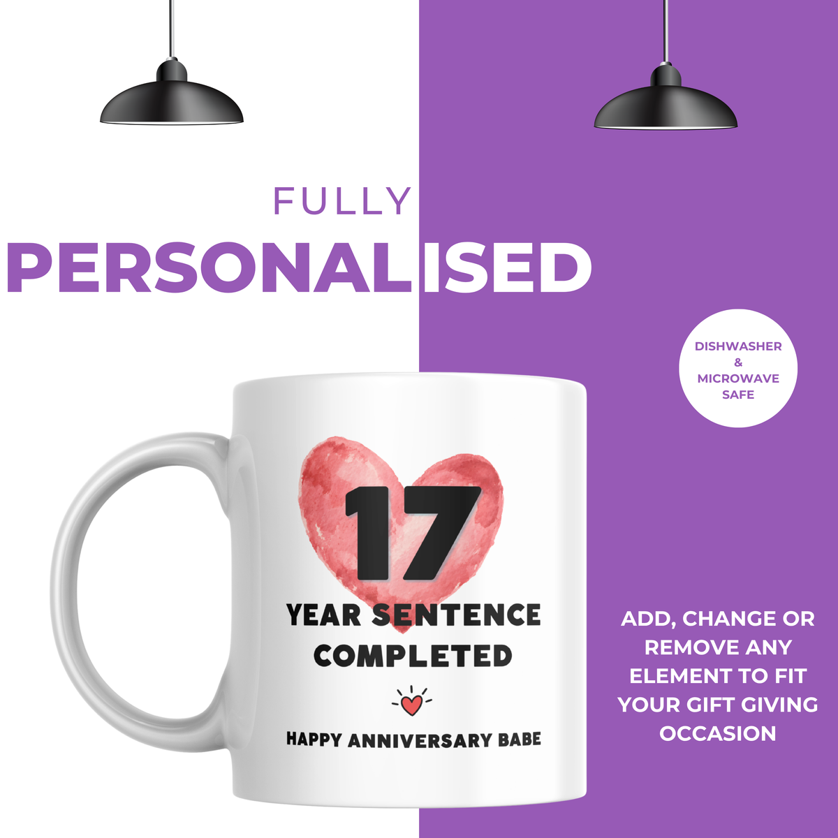 Years Sentence Completed Funny Anniversary Mug – Personalised Gift
