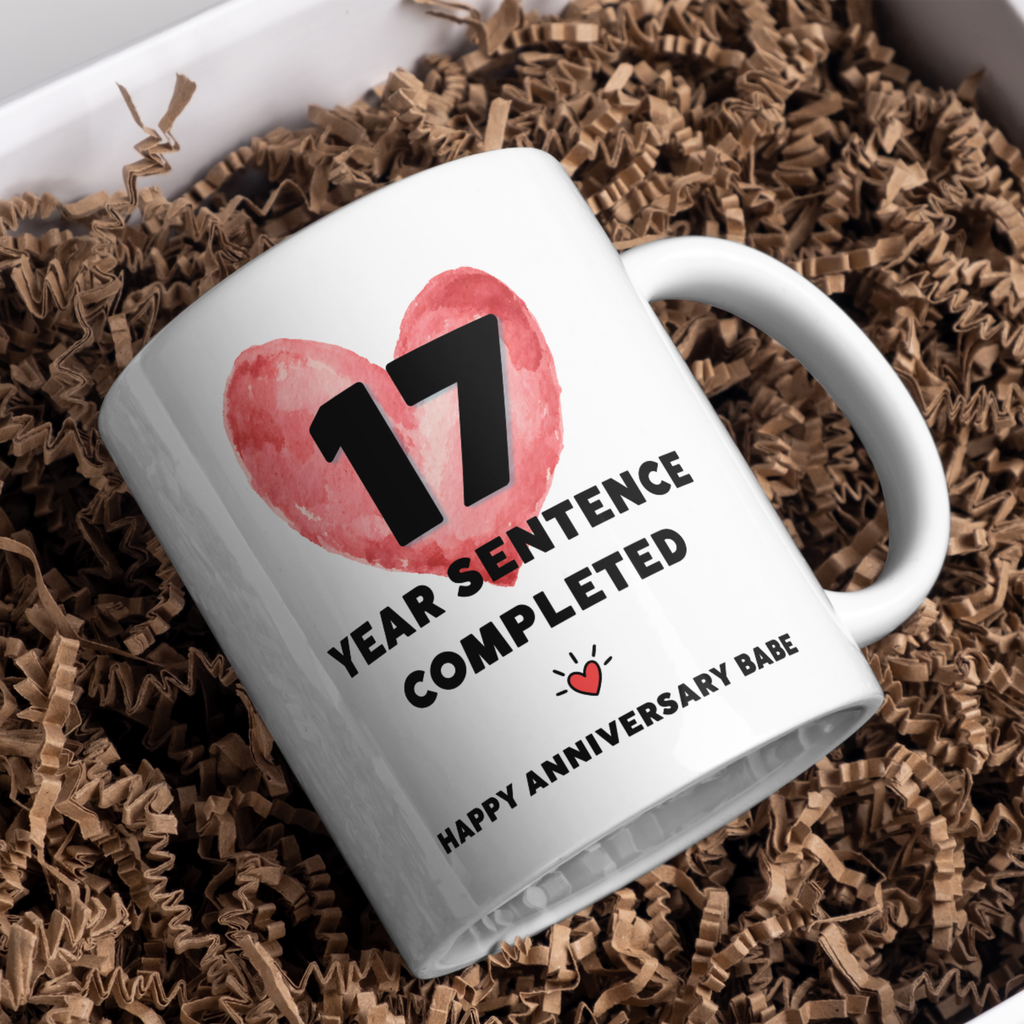 Years Sentence Completed Funny Anniversary Mug – Personalised Gift