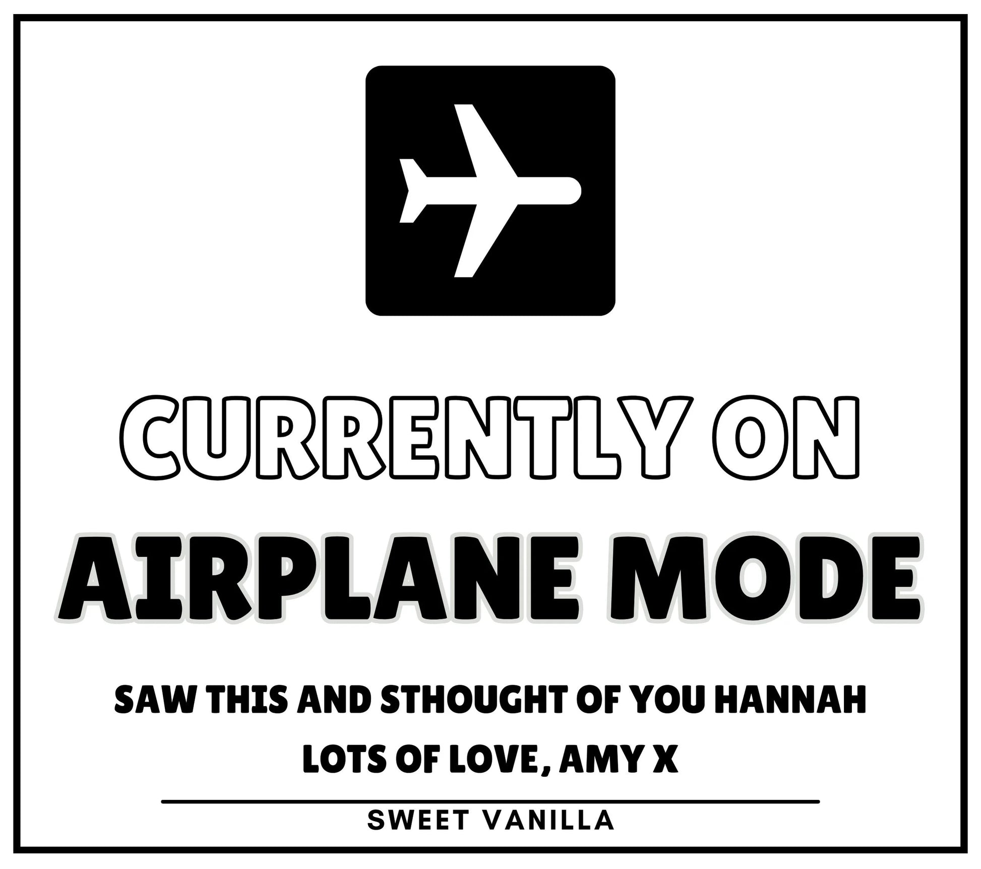 Airplane Mode Personalised Candle | Funny Candle | Novelty Gift MKTrends Co