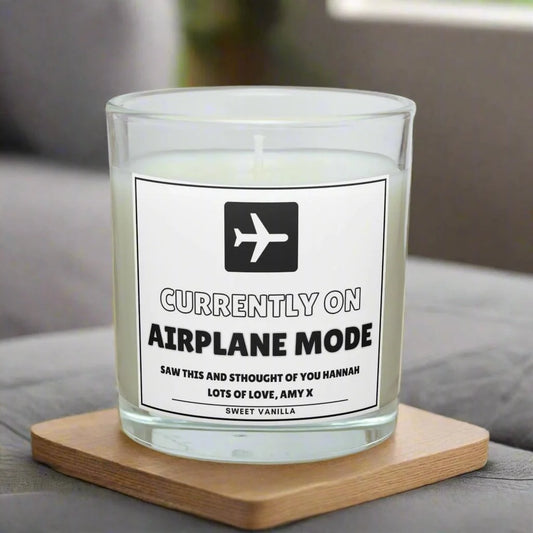 Airplane Mode Personalised Candle | Funny Candle | Novelty Gift MKTrends Co