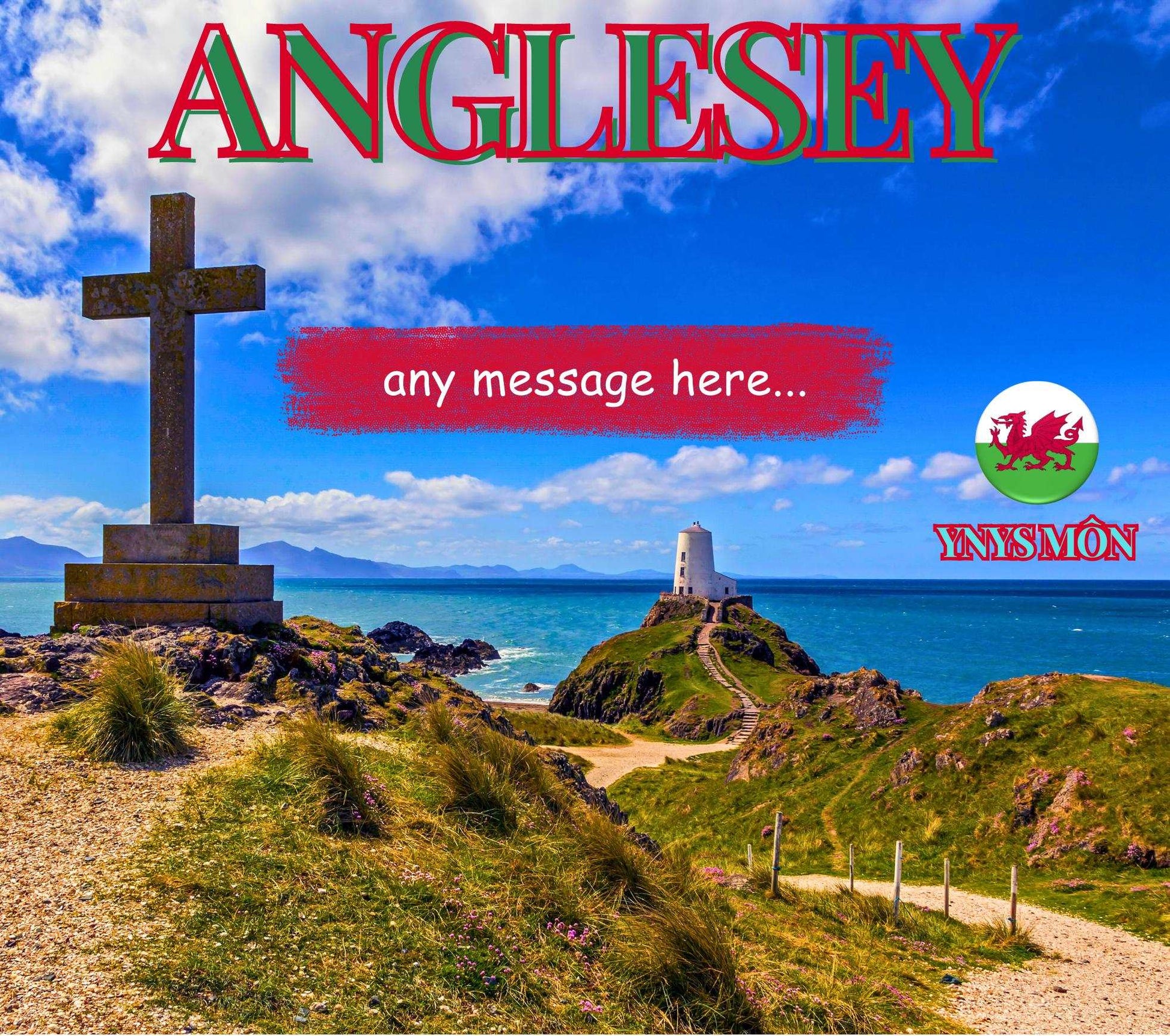 Anglesey Ynys Môn personalised candle MKTrends Co